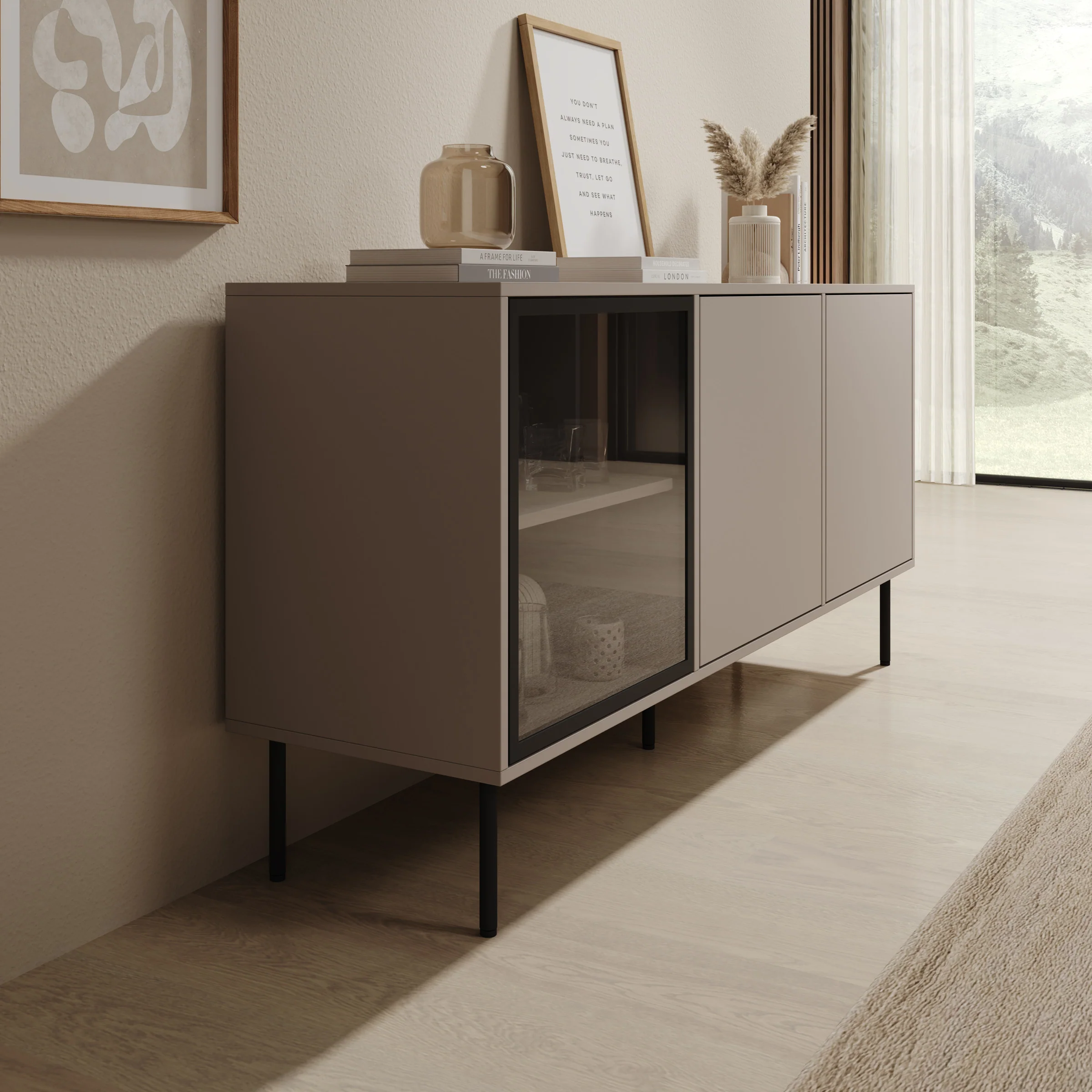 Dimora - Dressoir - Beige - 151x40x75 cm - Image 4