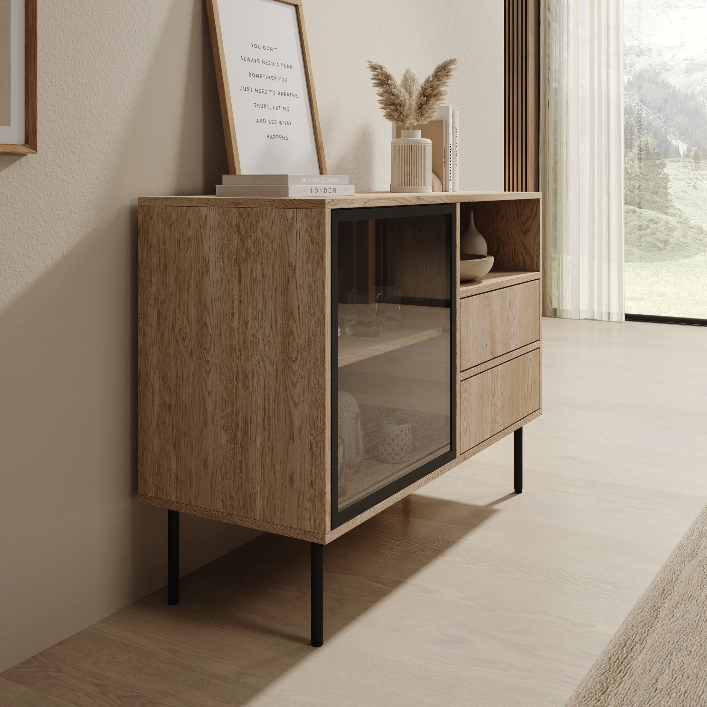 Dimora - Dressoir - Eikenpatroon - 100x40x80 cm - Image 4