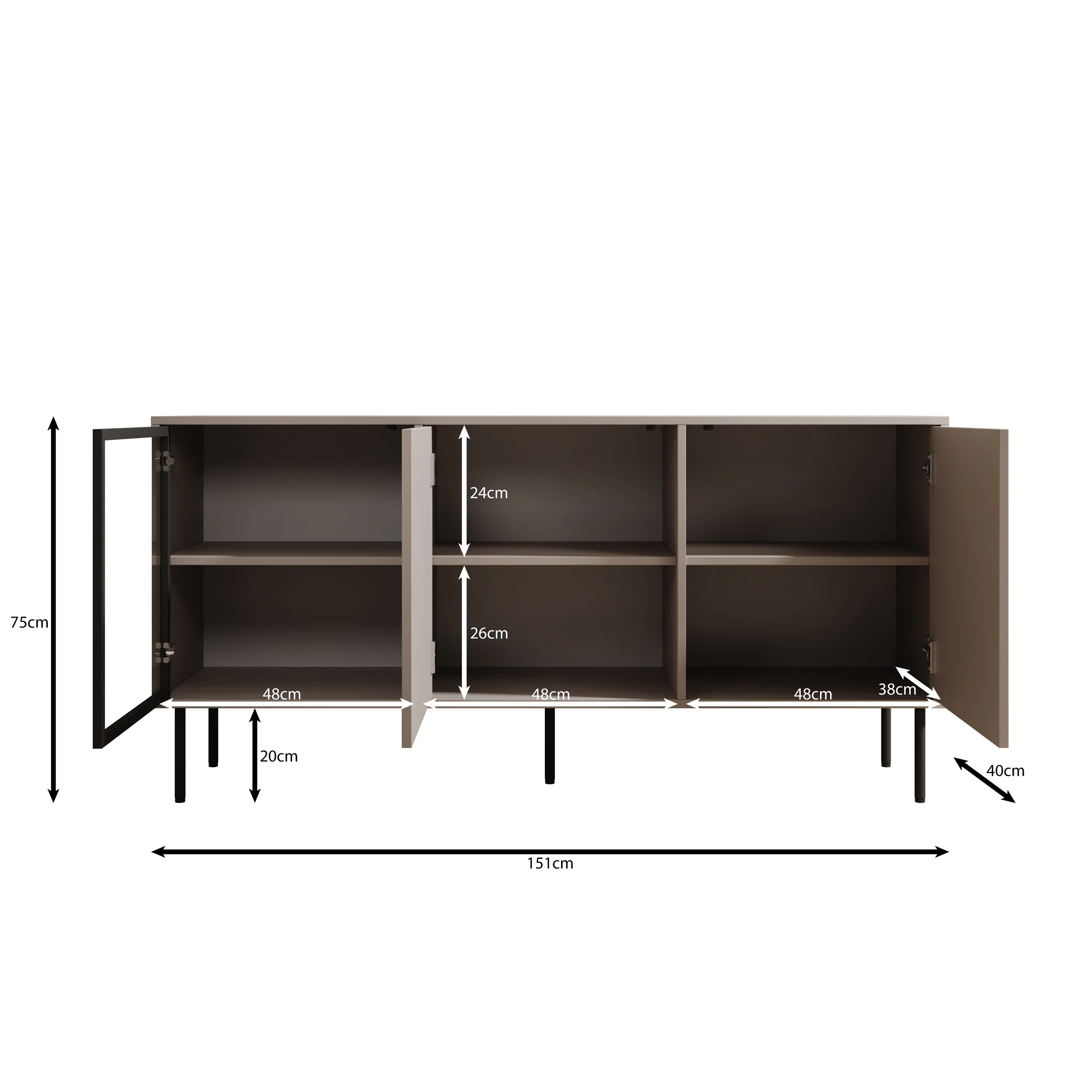Dimora - Dressoir - Eikenpatroon - 151x40x75 cm - Image 6