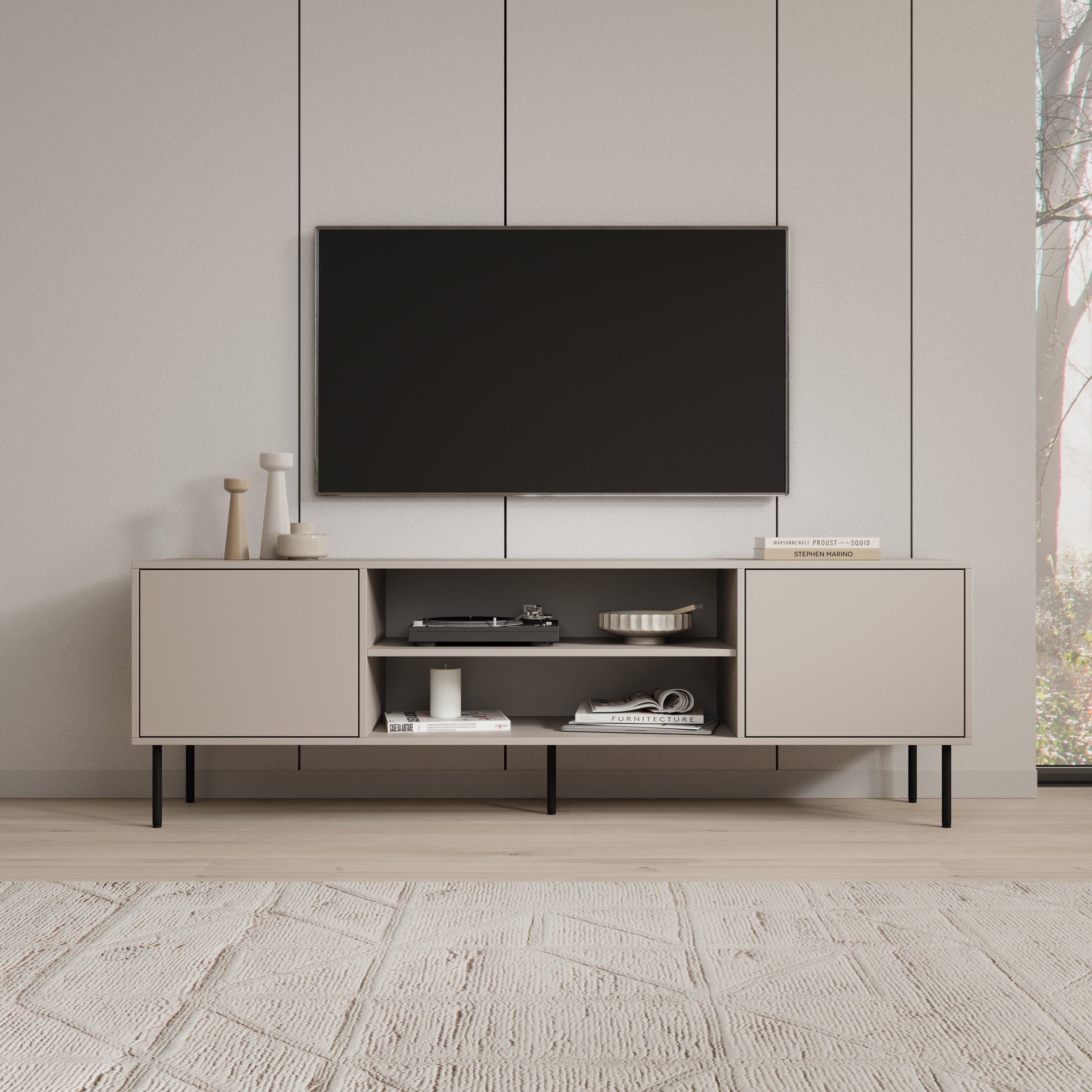 Dimora - TV-Meubel - Beige - 183x40x60 cm - Image 3