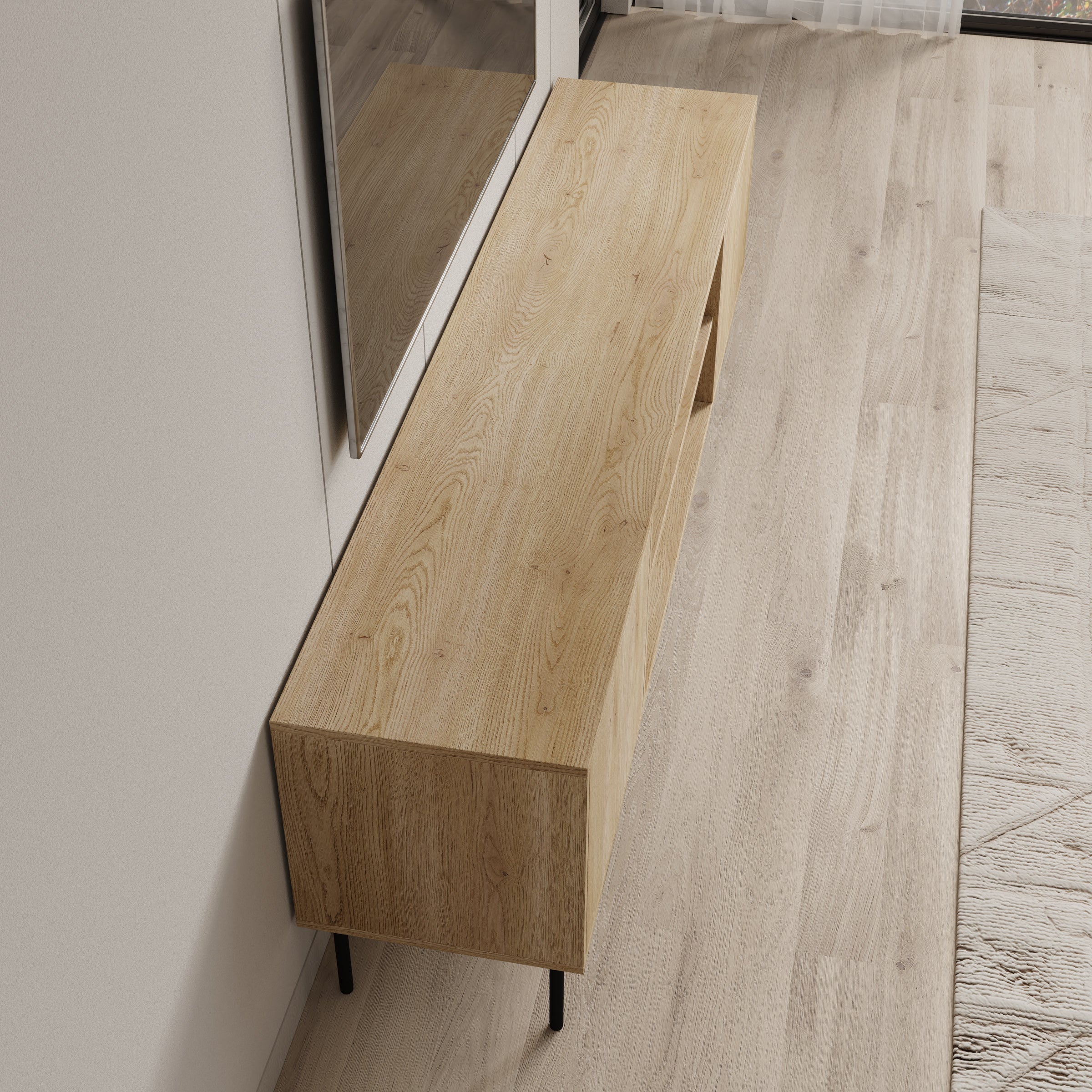 Dimora - TV-Meubel - Eikenpatroon - 183x40x60 cm - Image 5