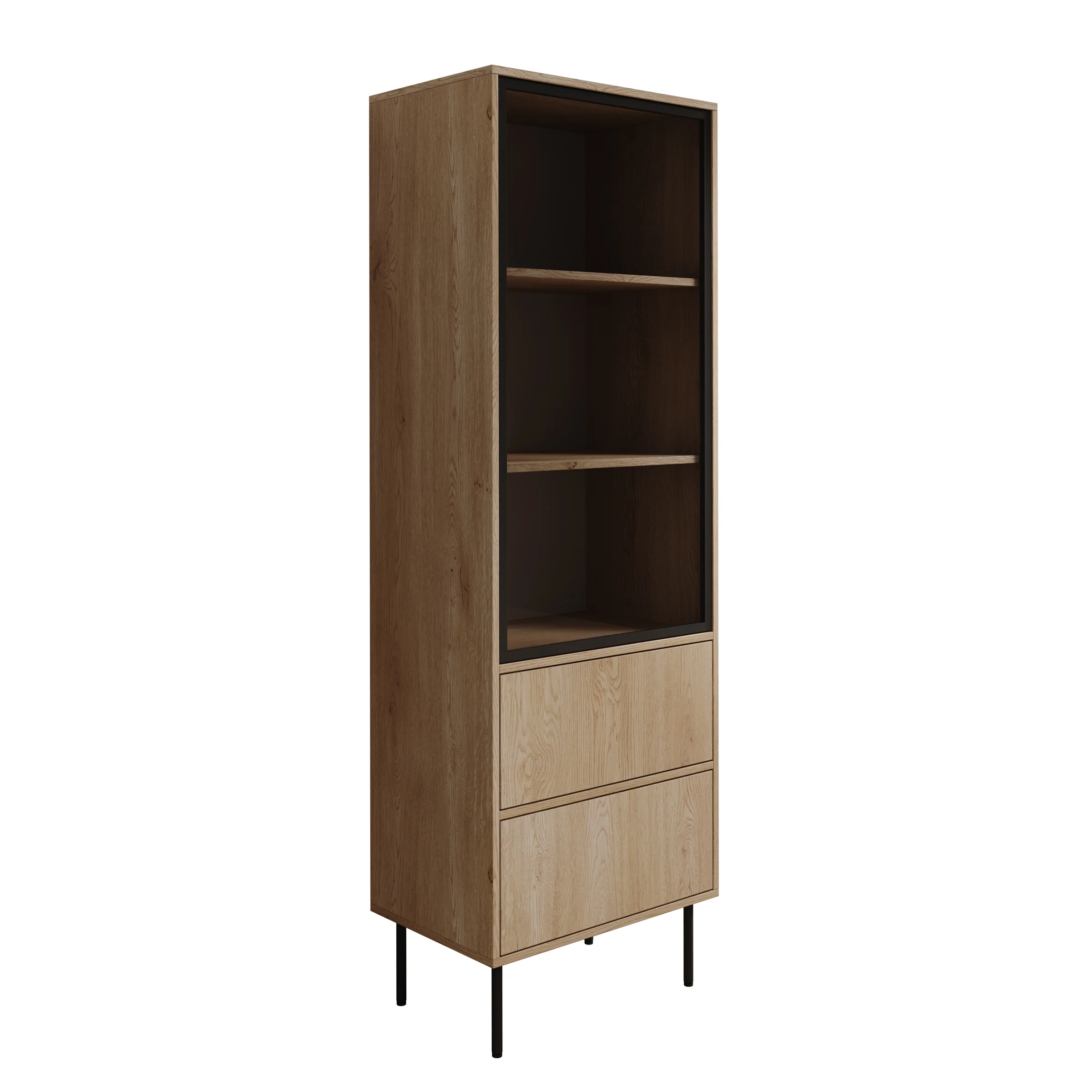Dimora - Vitrinekast - Eikenpatroon - 60x40x185 cm - Image 7