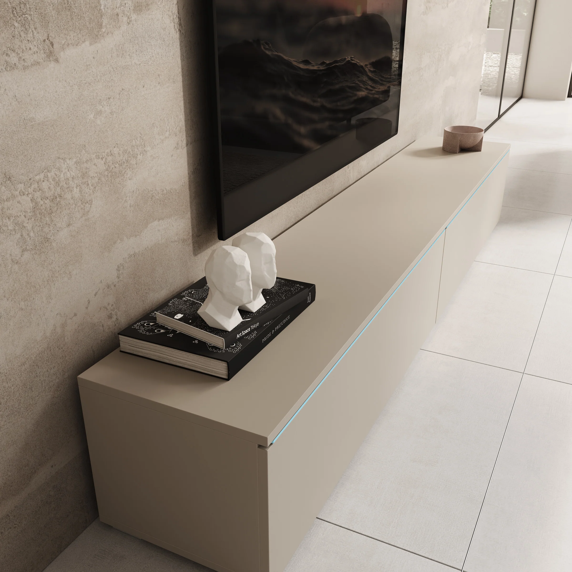 Dixon - TV-Meubel - Beige - 180x33x30 cm - Image 10