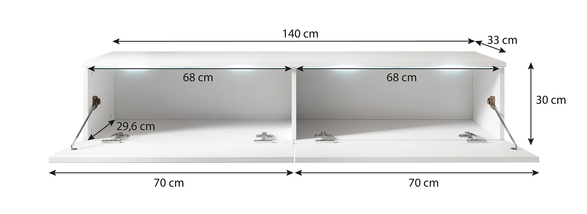 Dixon - TV-Meubel - Betonlook  - 140 cm - Image 6