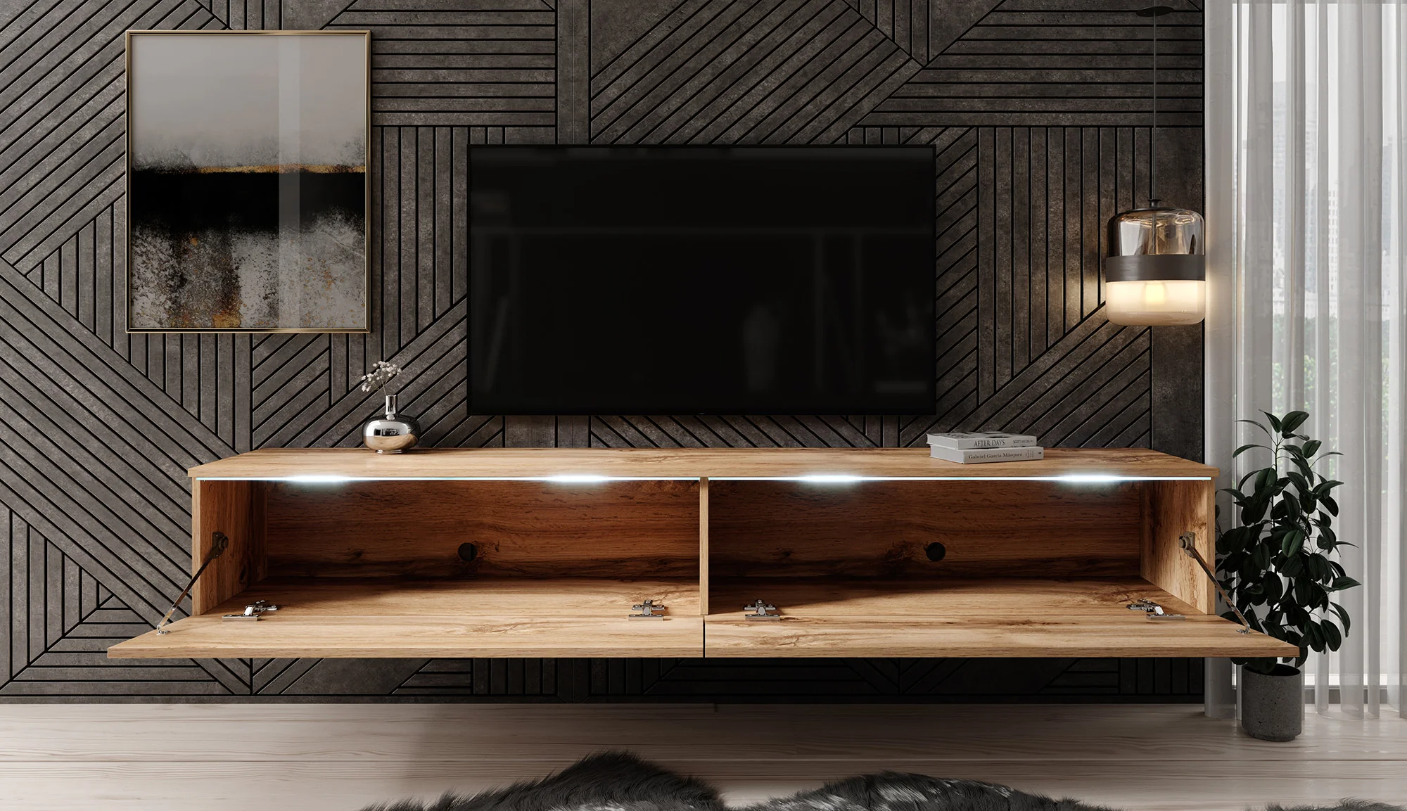 Dixon - TV-Meubel - Eiken - 180 cm - Image 4