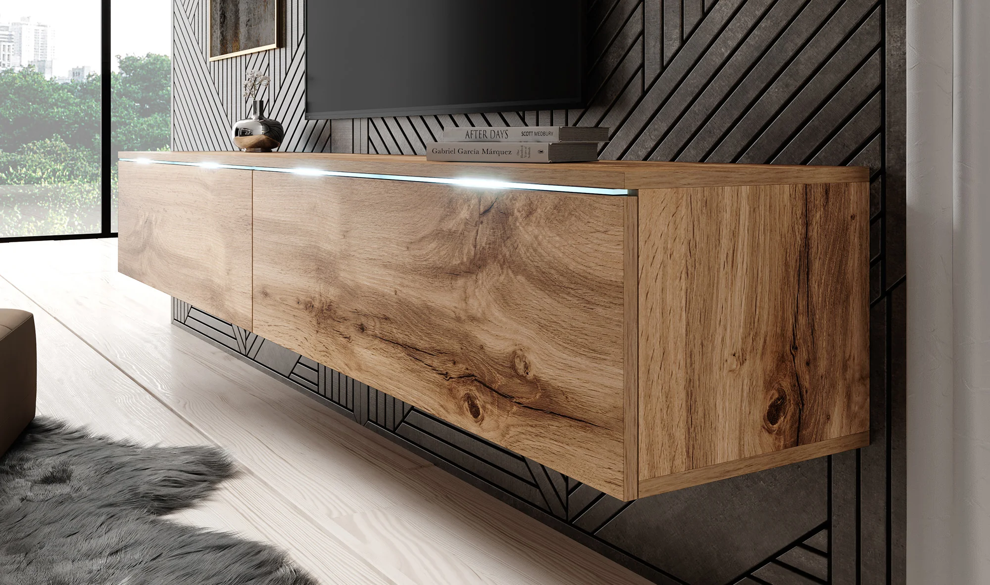 Dixon - TV-Meubel - Eiken - 180 cm - Image 5