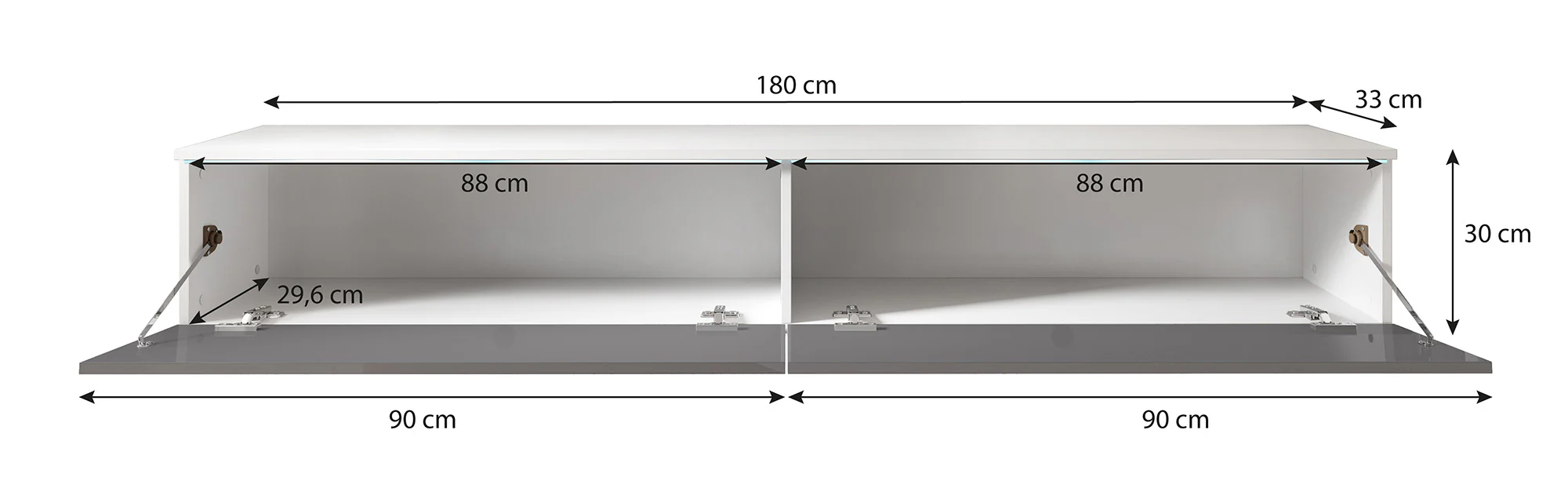 Dixon - TV-Meubel - Eiken/wit - 180 cm - Image 6
