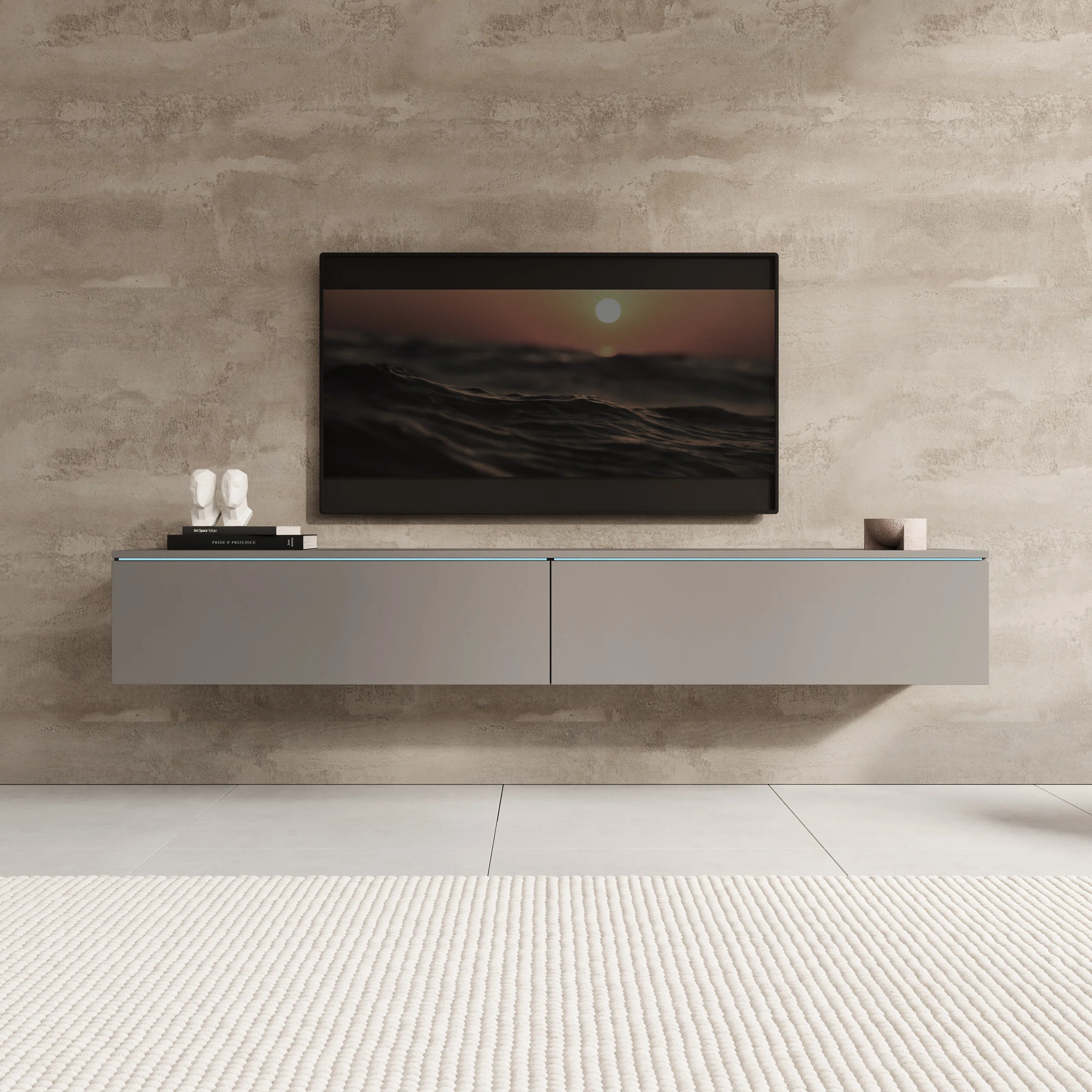 Dixon - TV-Meubel - Grijs - 180x33x30 cm - Image 5