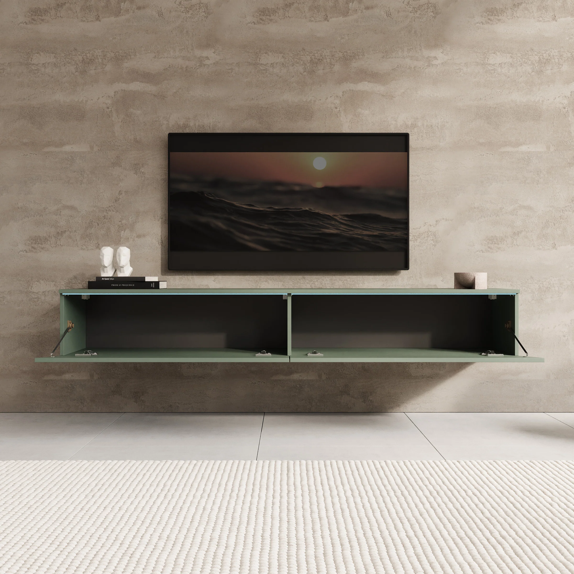 Dixon - TV-Meubel - Groen - 180x33x30 cm - Image 3
