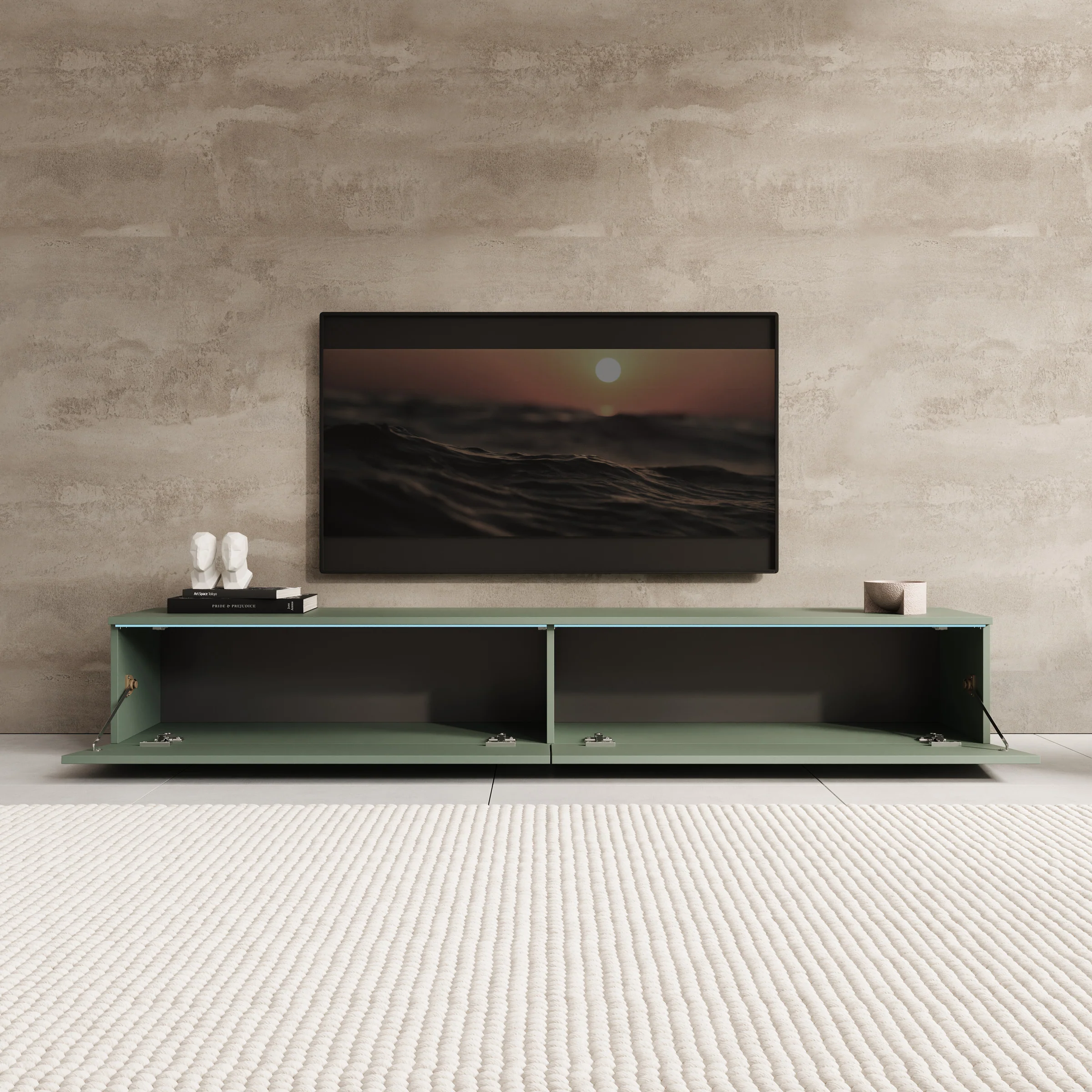 Dixon - TV-Meubel - Groen - 180x33x30 cm - Image 4