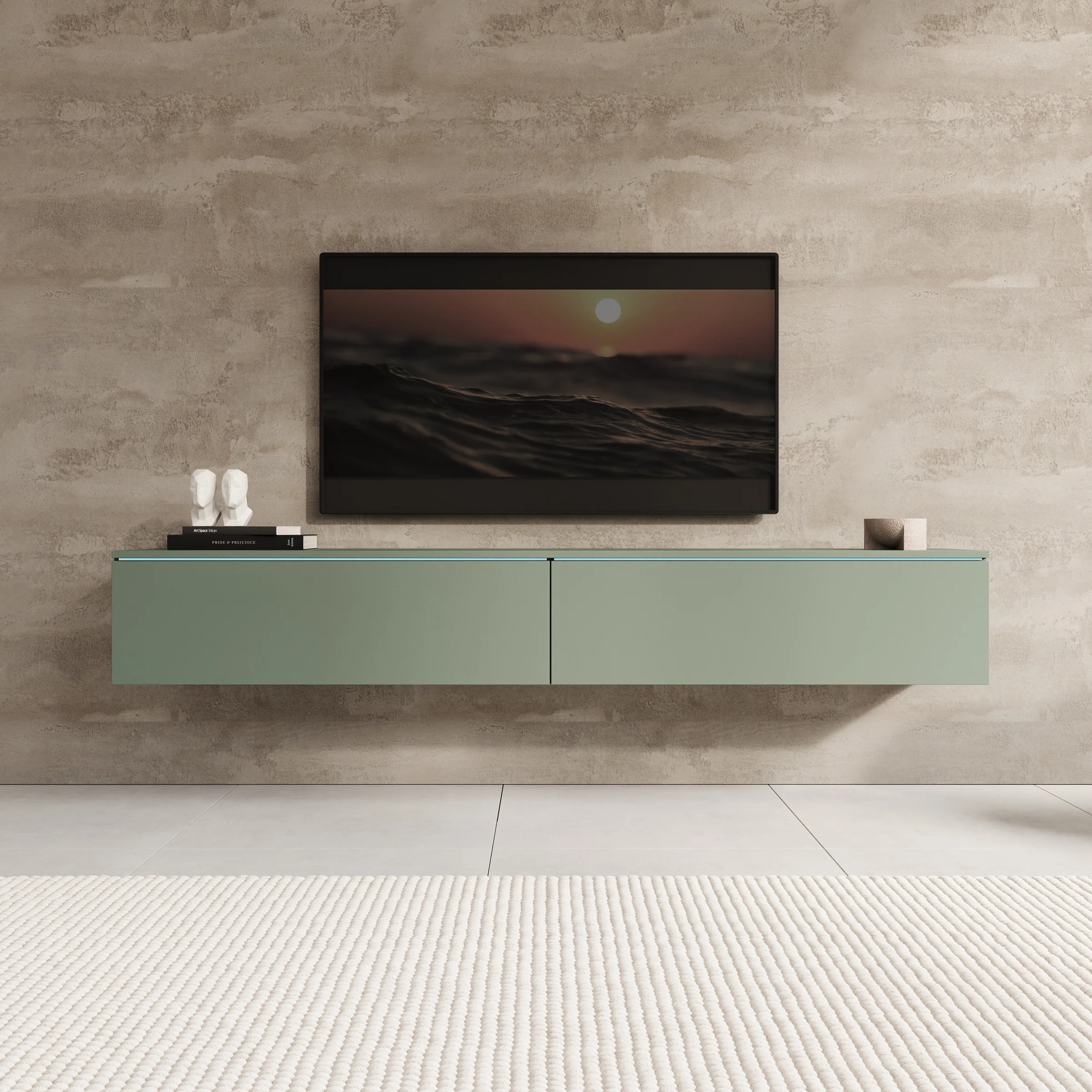 Dixon - TV-Meubel - Groen - 180x33x30 cm - Image 5