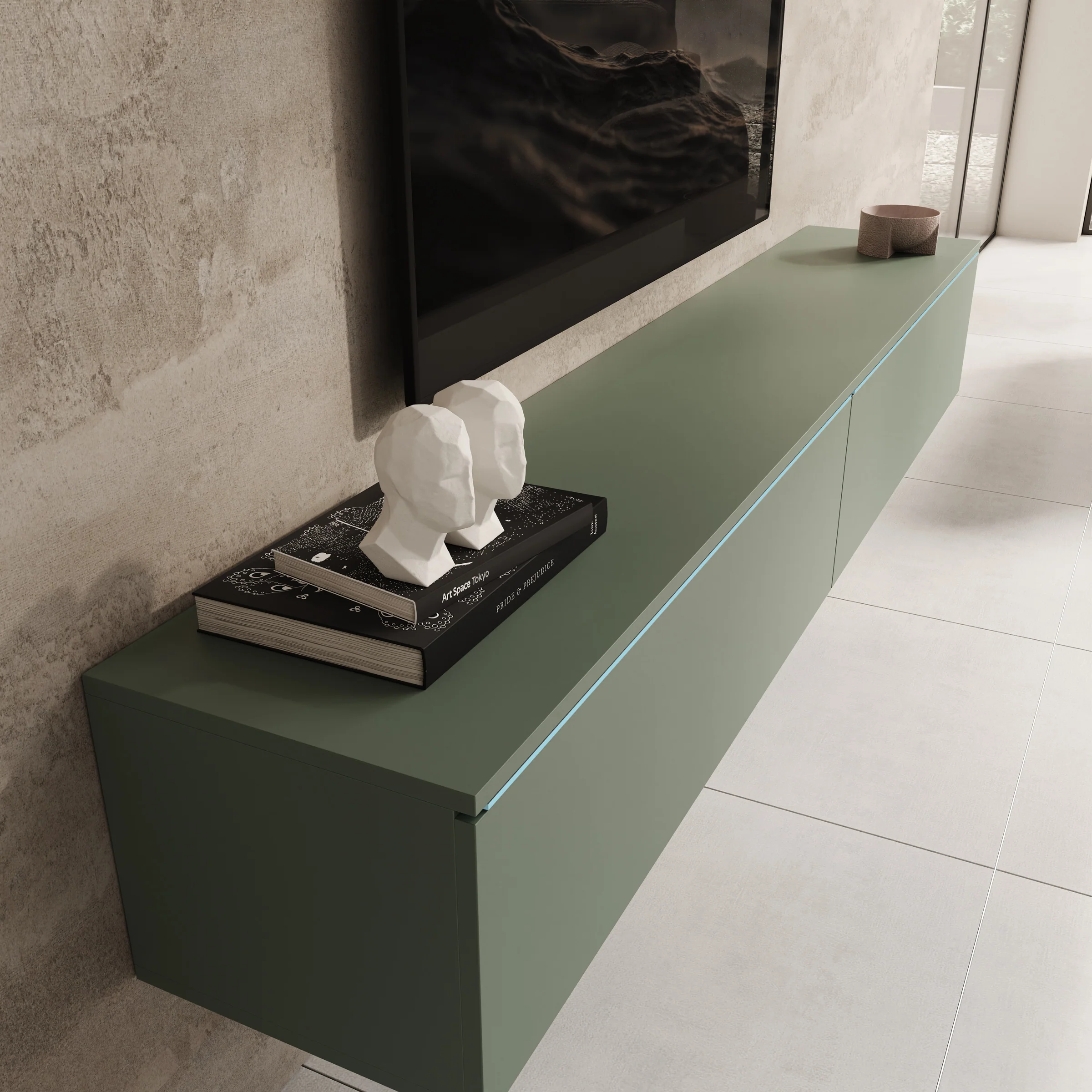 Dixon - TV-Meubel - Groen - 180x33x30 cm - Image 9