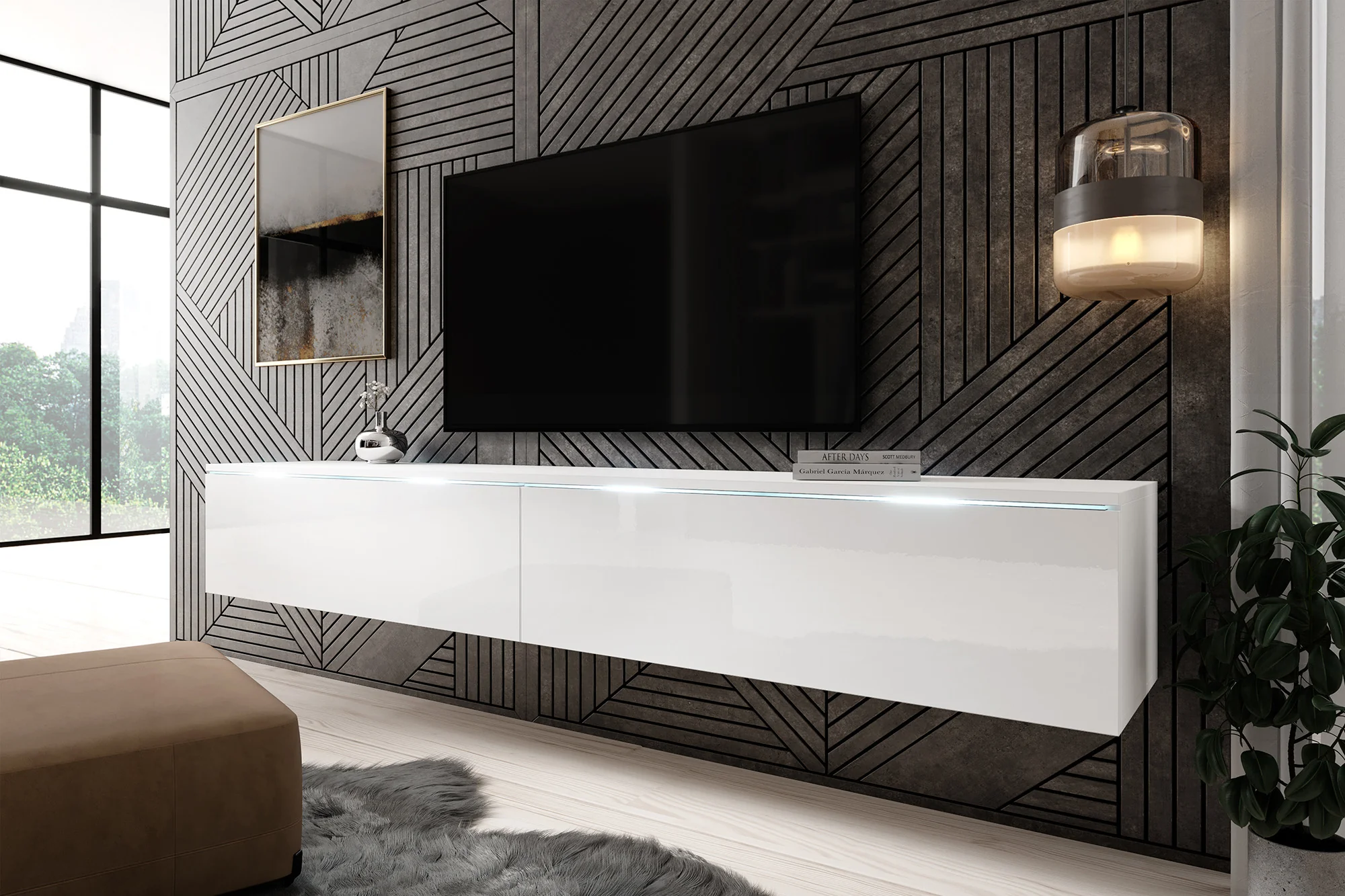 Dixon - TV-Meubel - Wit - 180 cm
