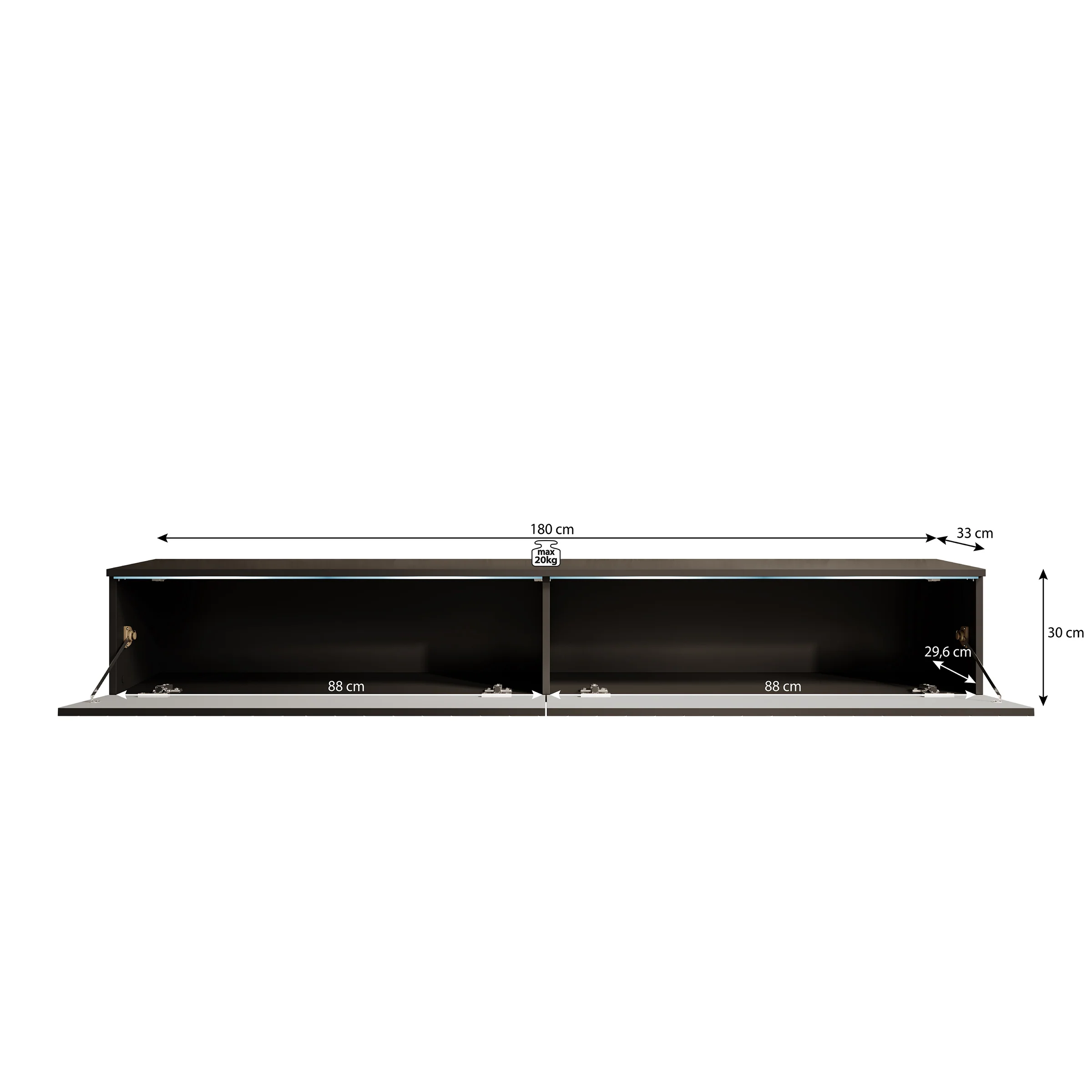 Dixon - TV-Meubel - Zwart visgraat - 180 cm - Image 9