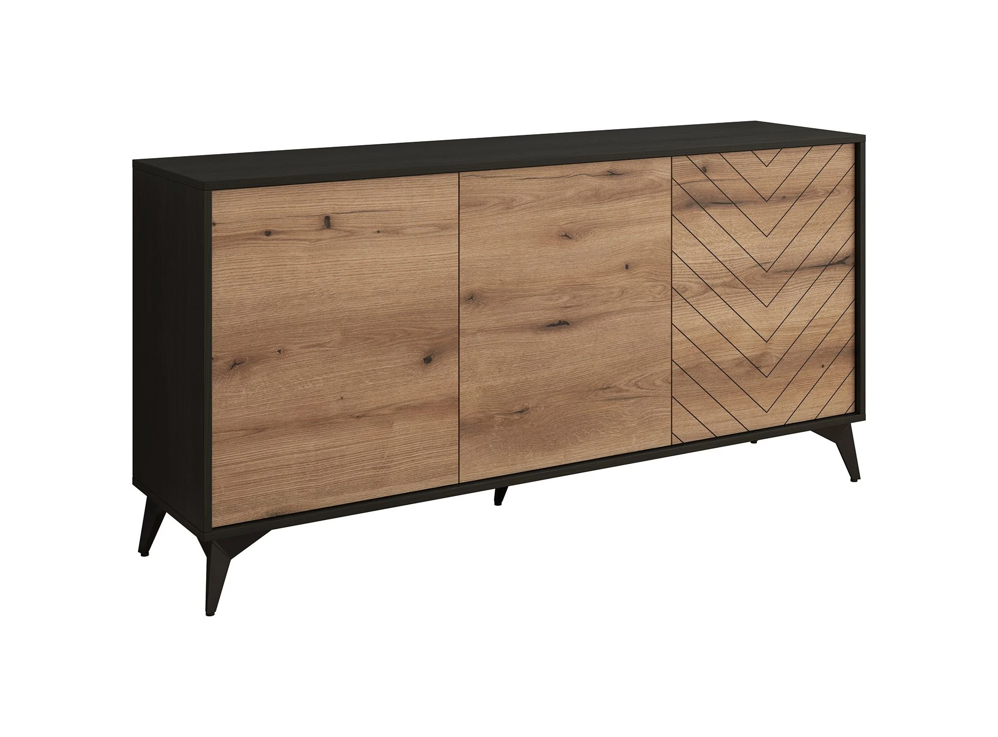 Dolores - Dressoir - Eiken/zwart - 154x39x77 cm - Image 6