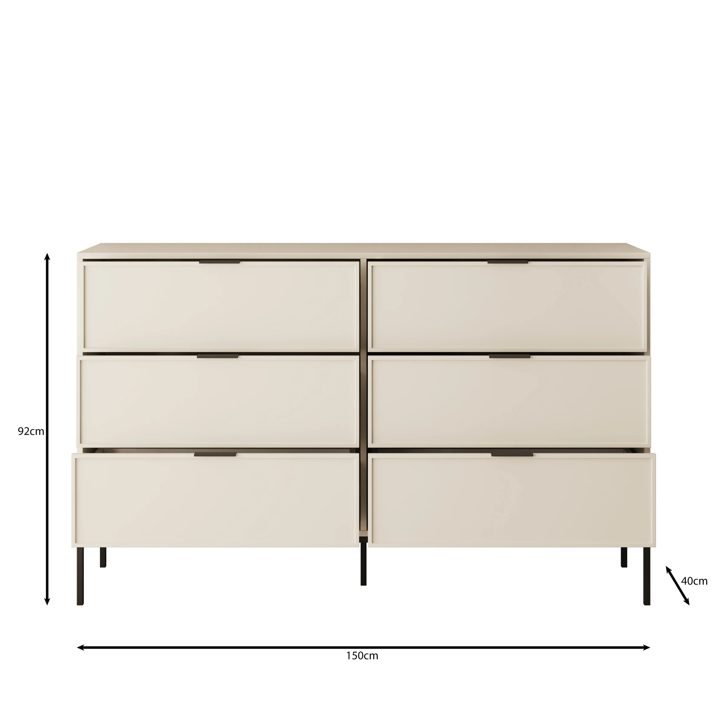 Dominica - Ladekast met 6 lades - Beige - 150x40x92 cm - Image 5