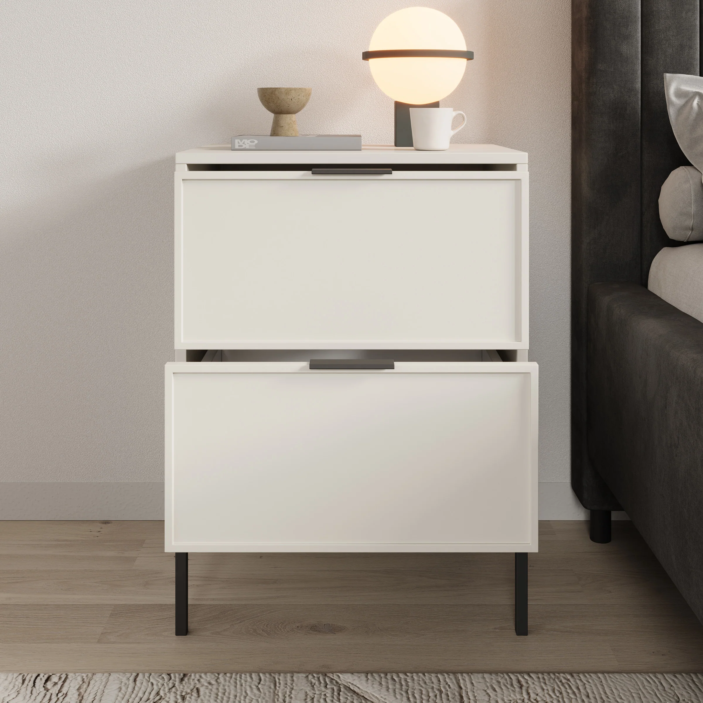 Dominica - Nachtkastje - Beige - 50x40x69 cm - Image 2