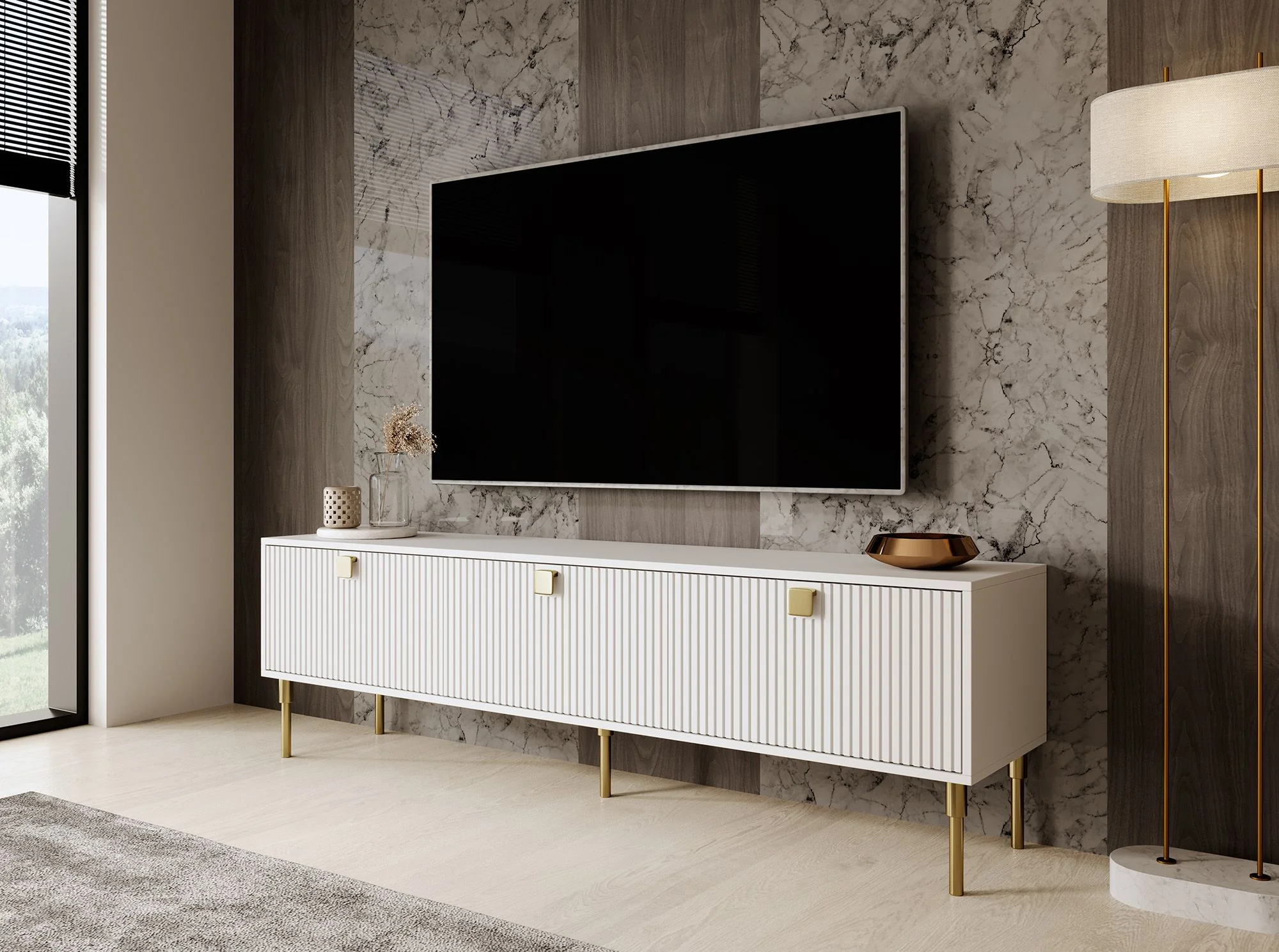Doral - TV-Meubel Wit  - 180 cm