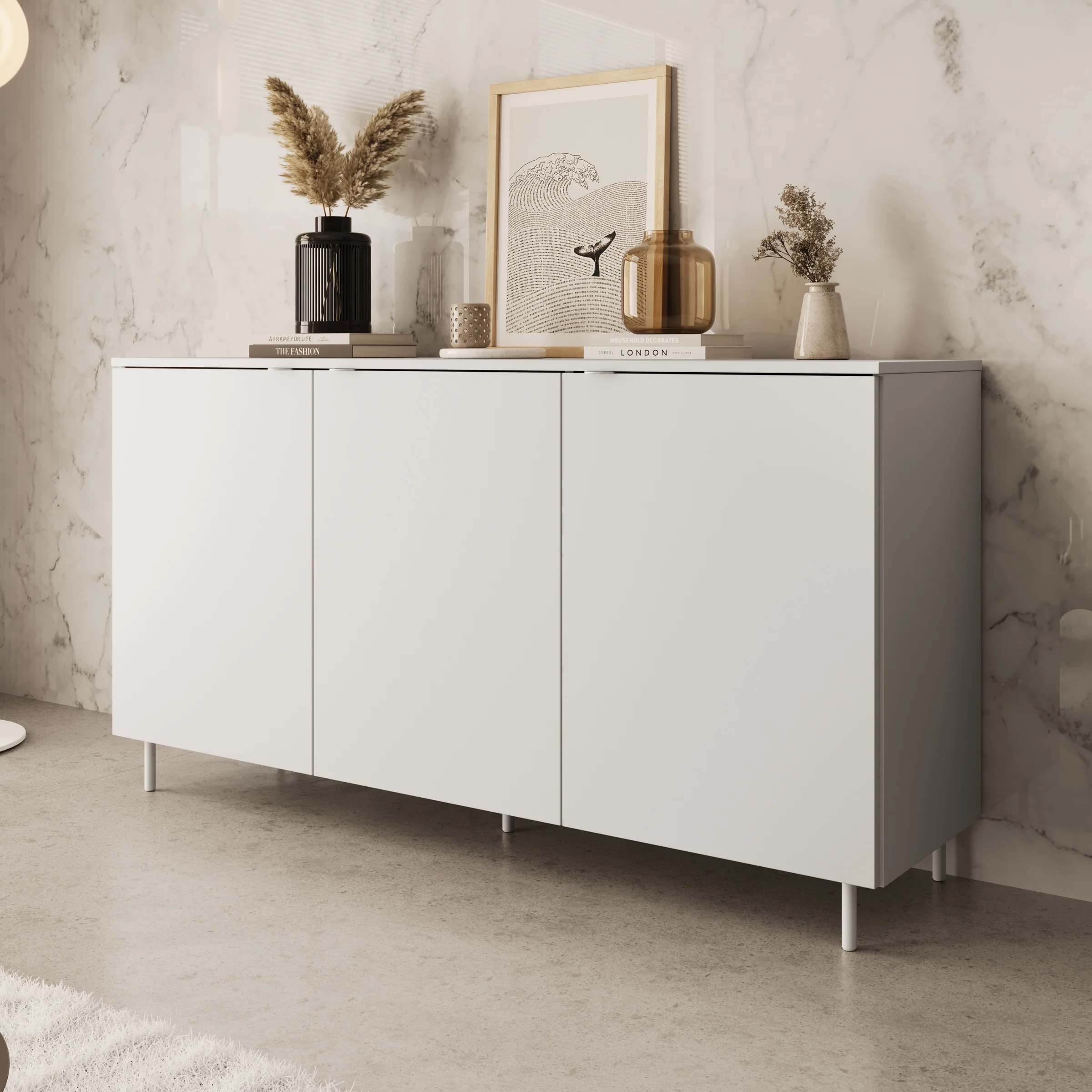 Malvare - Dressoir - Wit - 150x41x80 cm