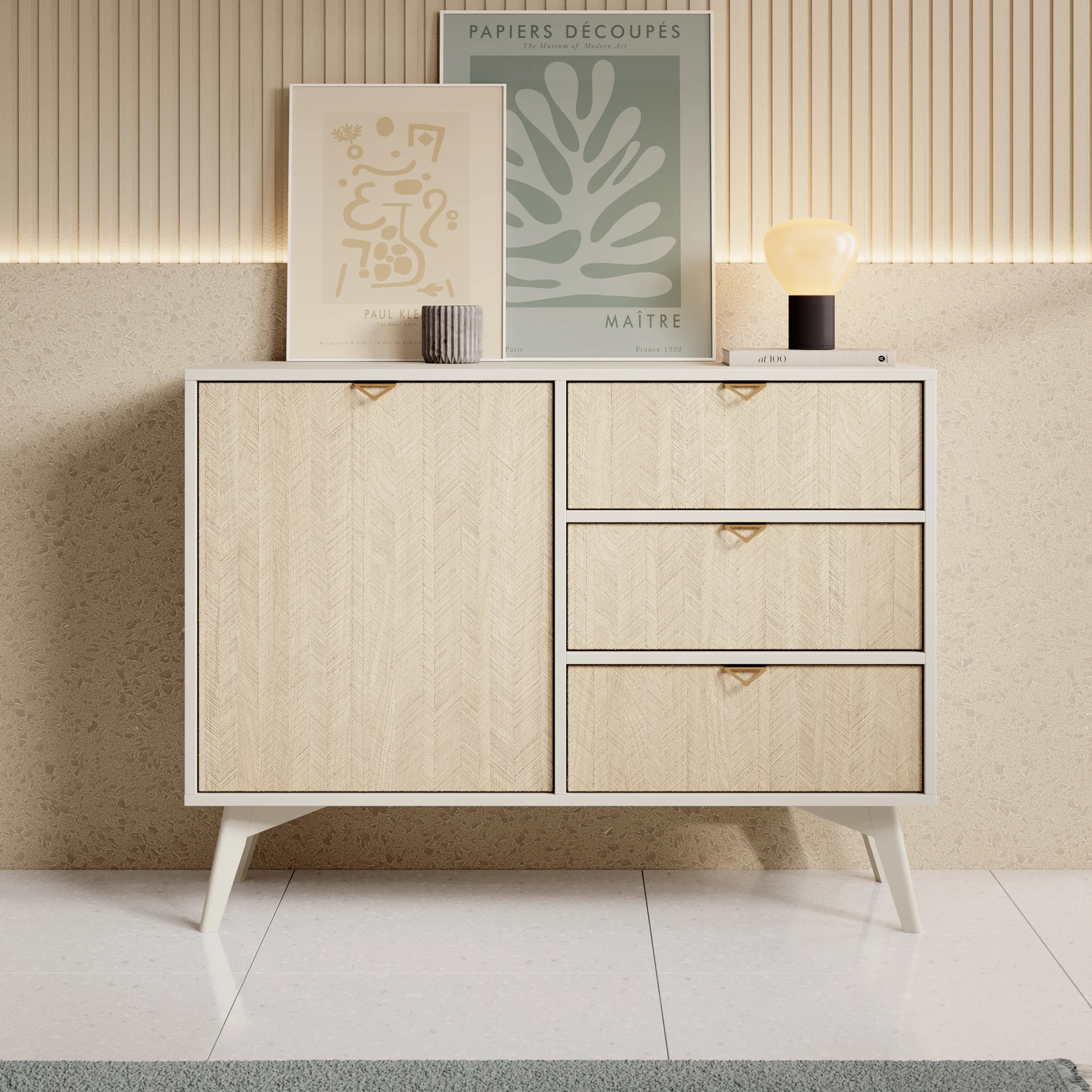 Essence - Dressoir - Beige/licht eiken - 106x38x81 cm - Image 3