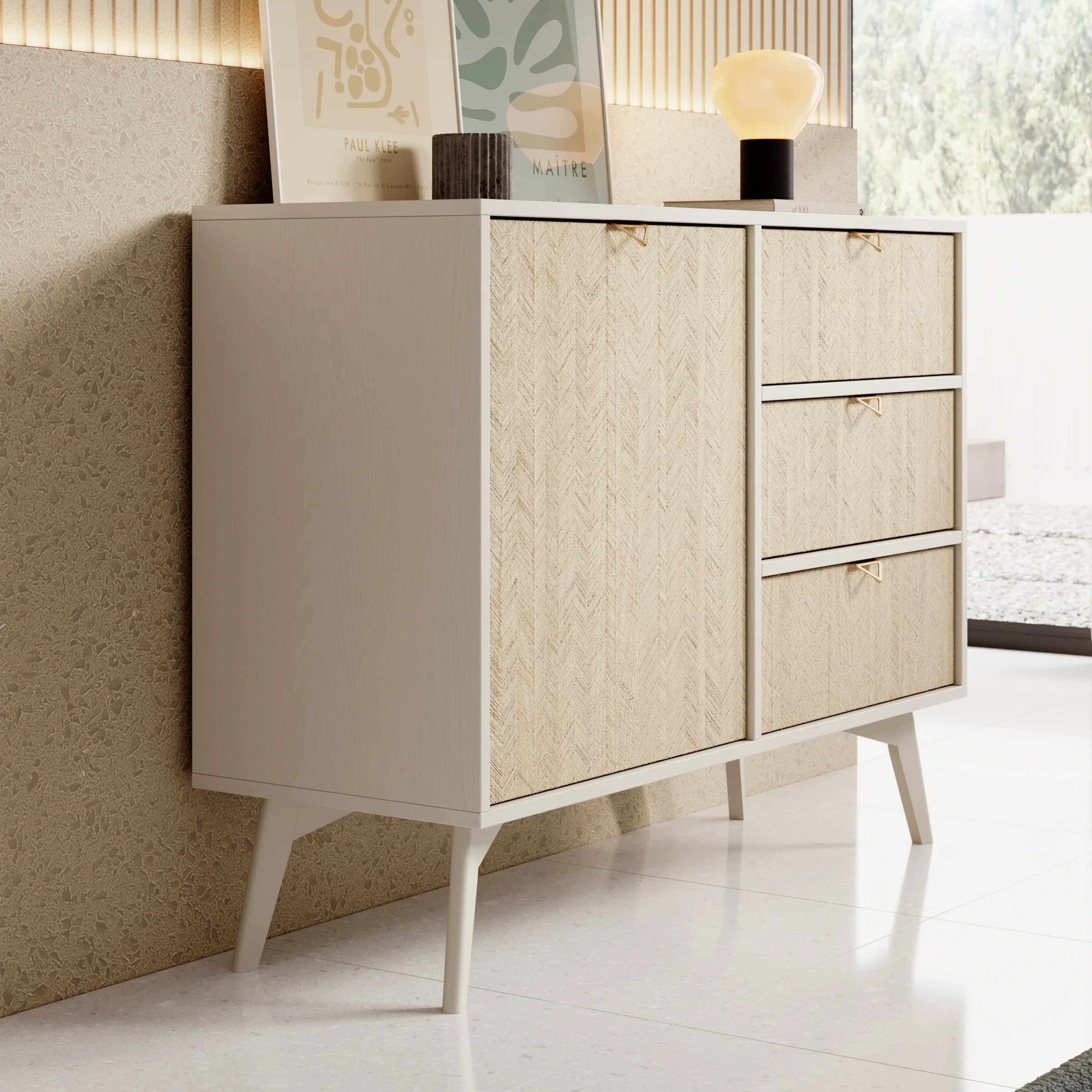 Essence - Dressoir - Beige/licht eiken - 106x38x81 cm - Image 4