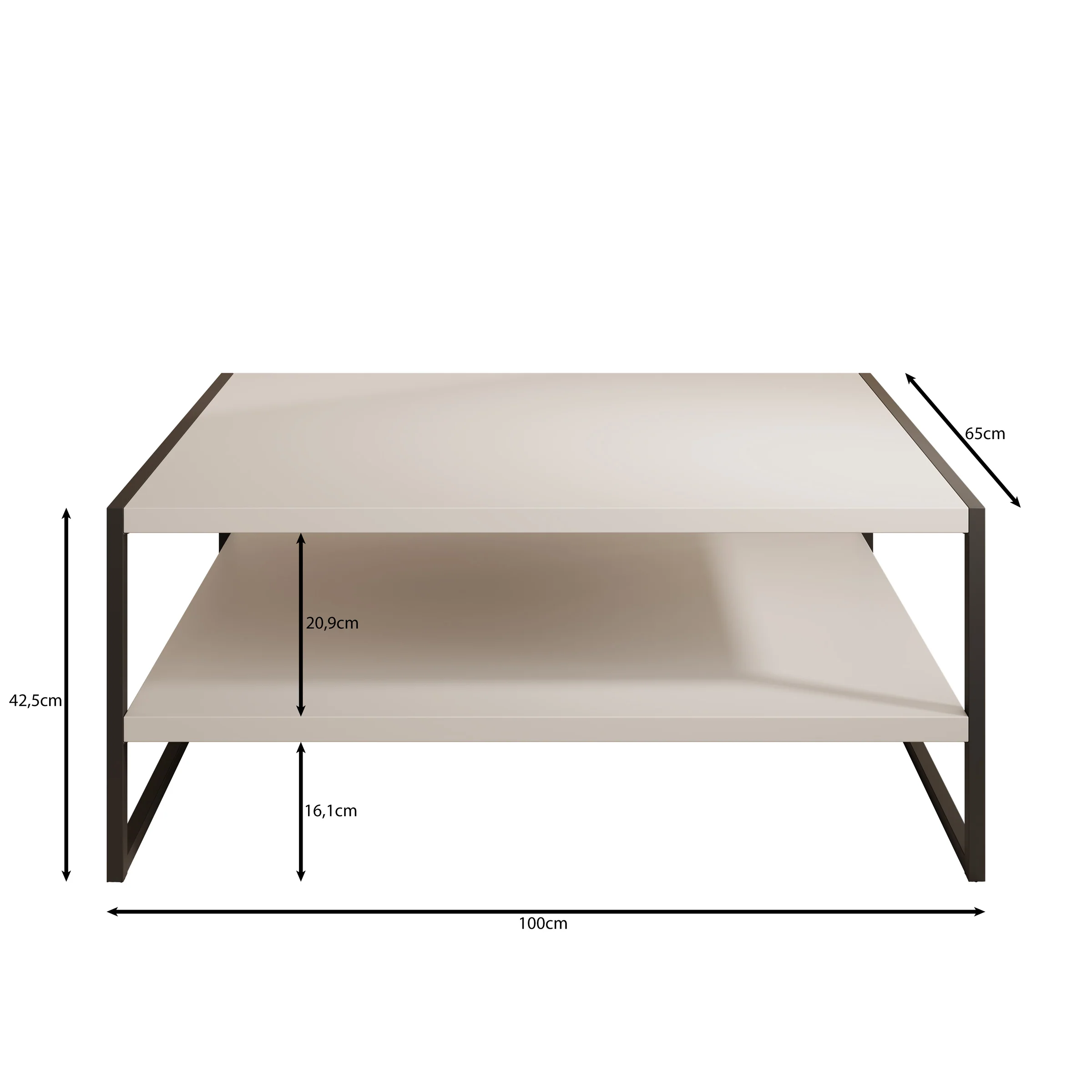 Etsu - Salontafel - Beige - 100x65x43 cm - Image 3