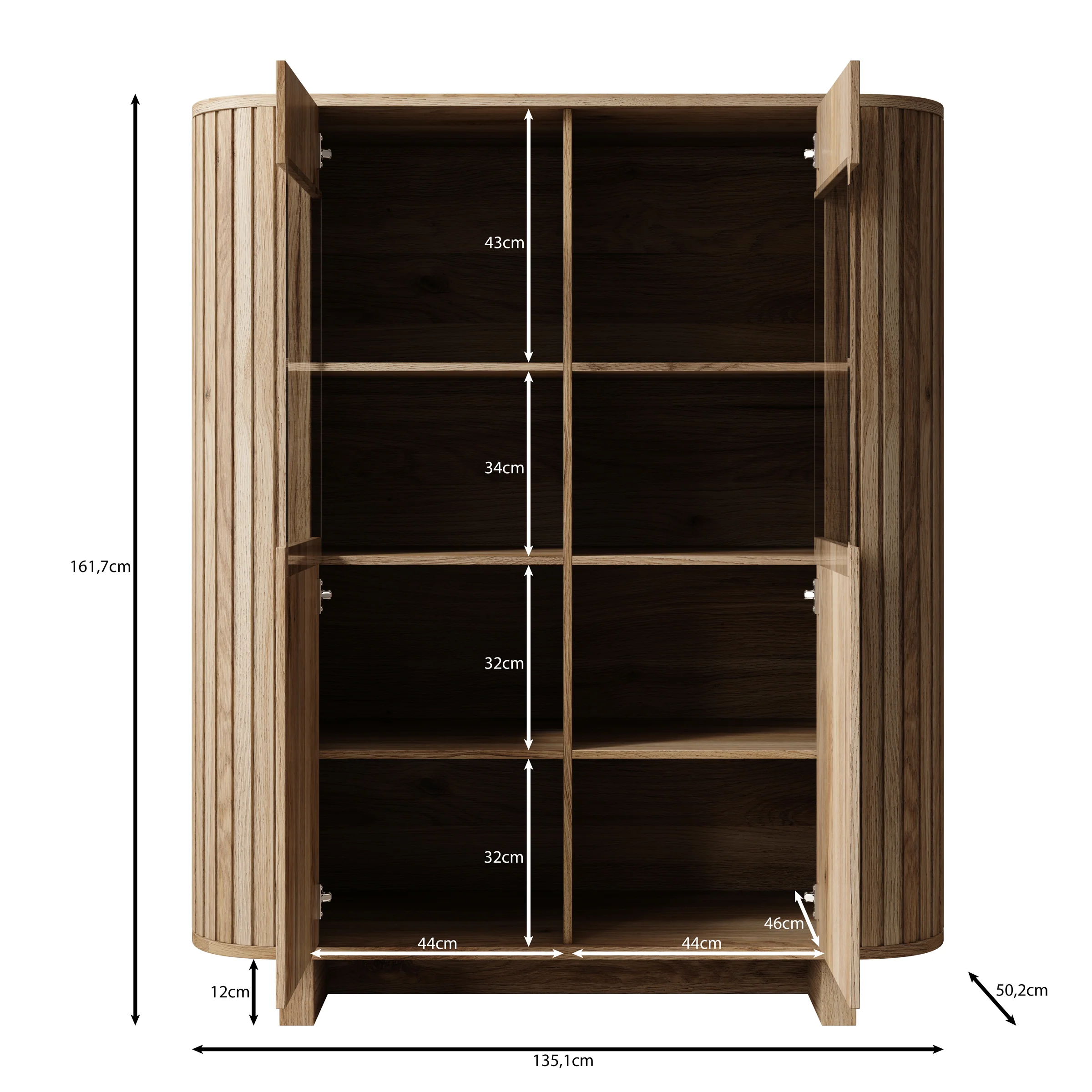 Falero - Buffetkast - Eiken - 135x50x162 cm - Image 5