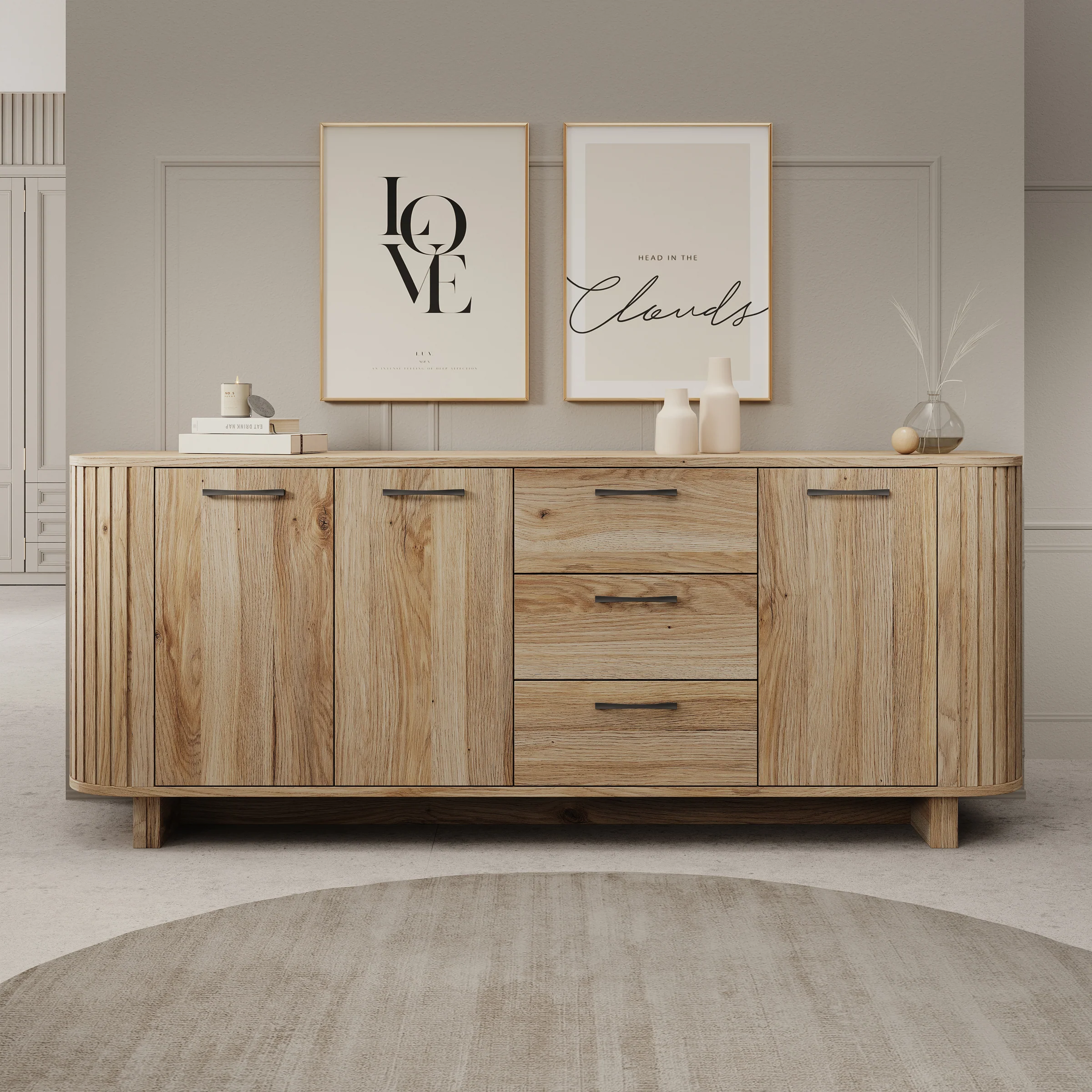 Falero - Dressoir - Eikenpatroon - 220x50x88 cm - Image 3