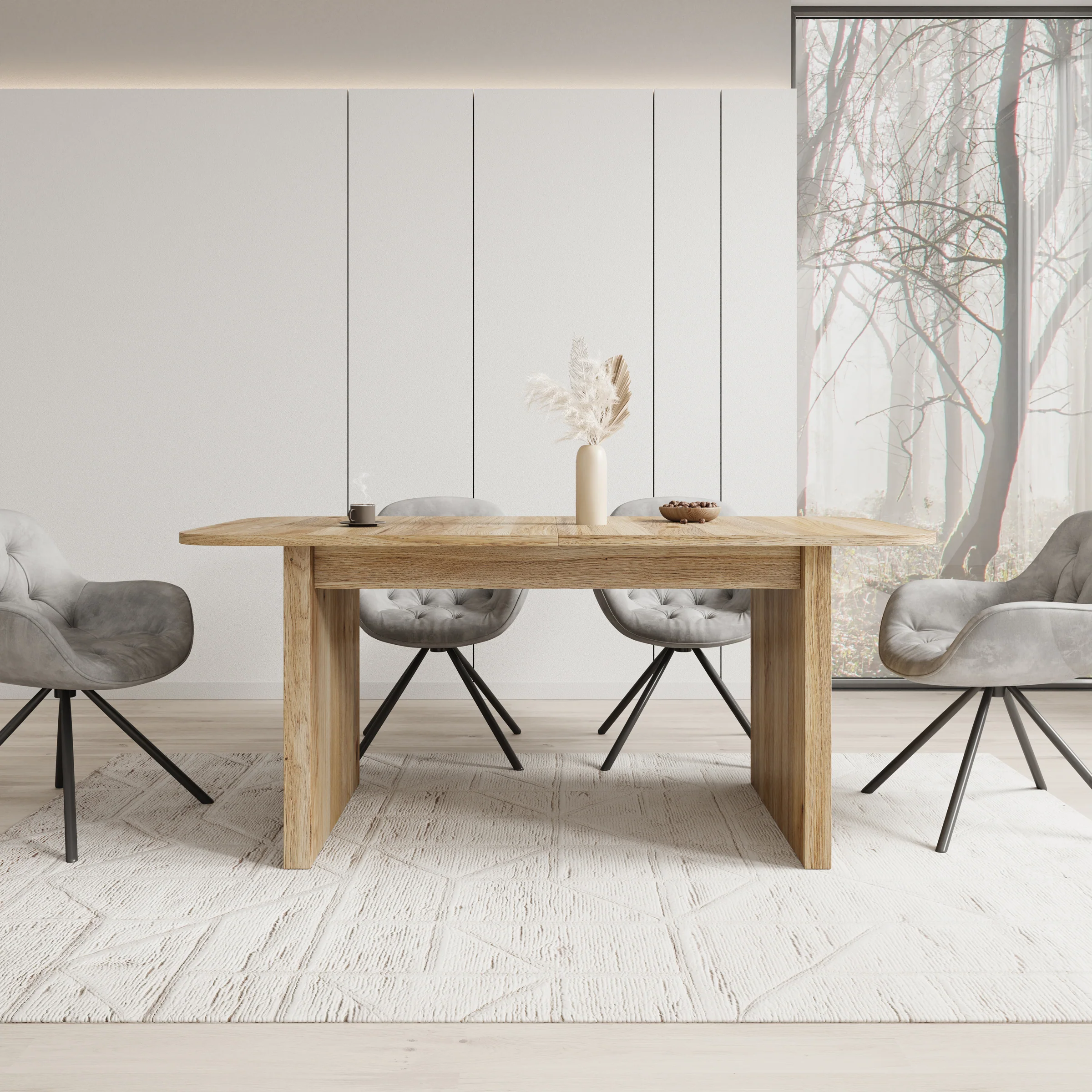 Falero - Eetkamertafel - Eiken - 180x90x77 cm - Image 2