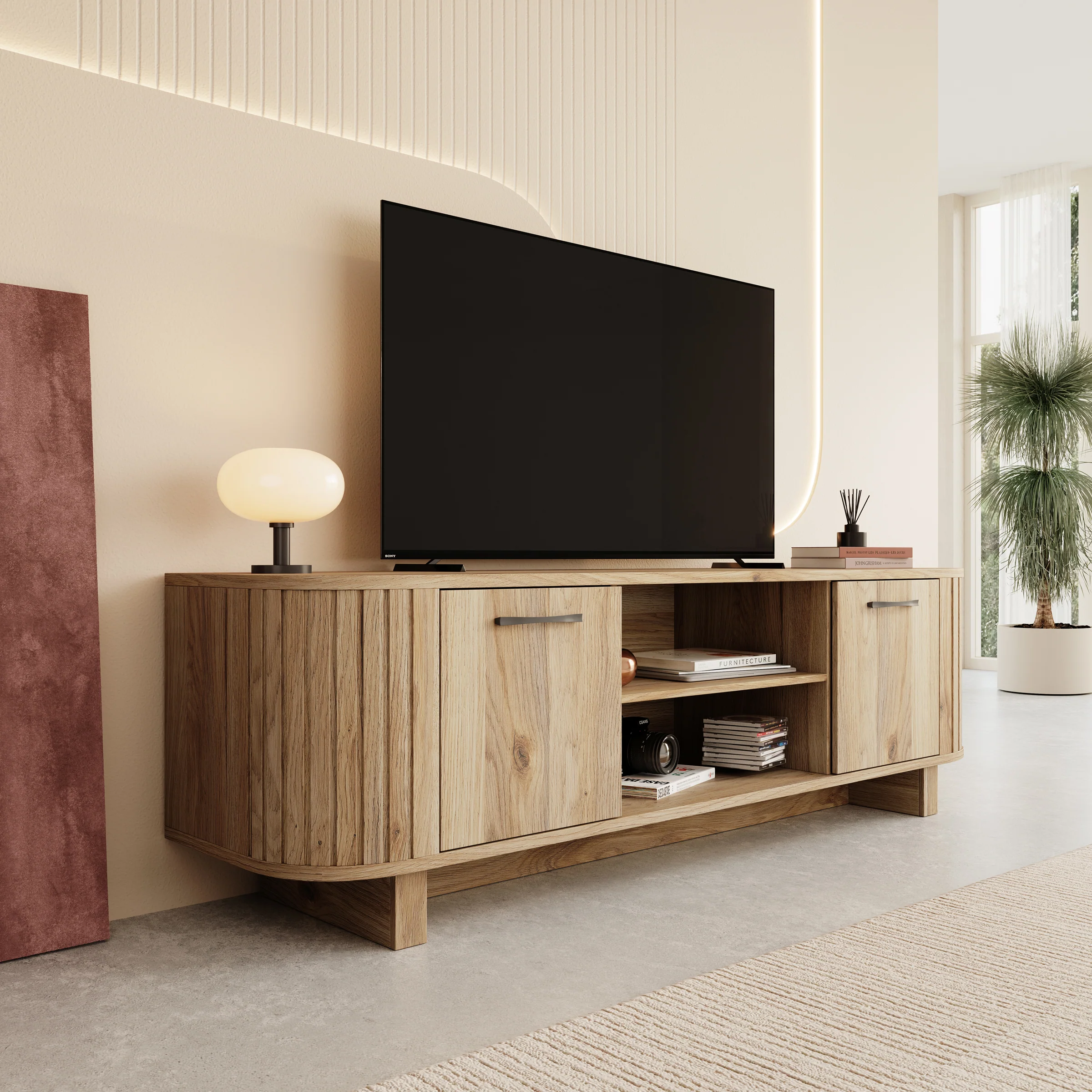 Falero - TV-Meubel - Eikenpatroon - 189x50x59 cm - Image 4