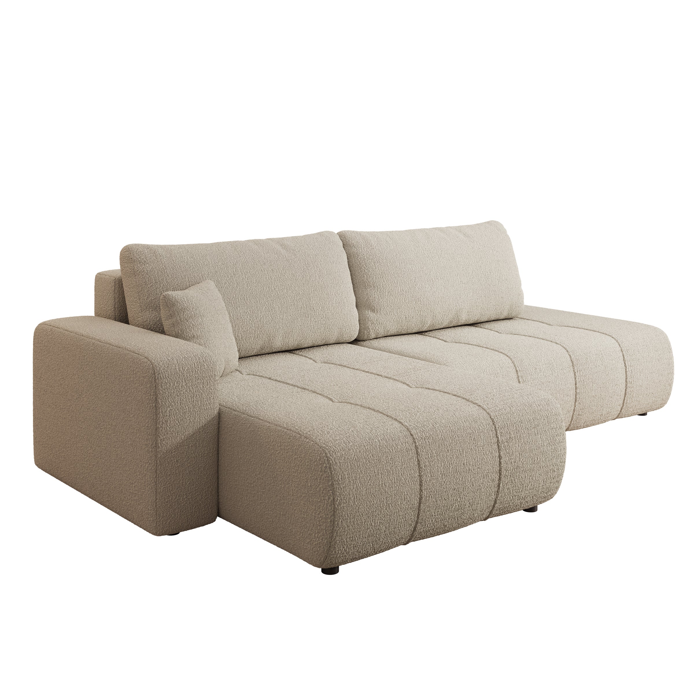 Feather L - Hoekbank - Teddystof beige - Links - Image 5