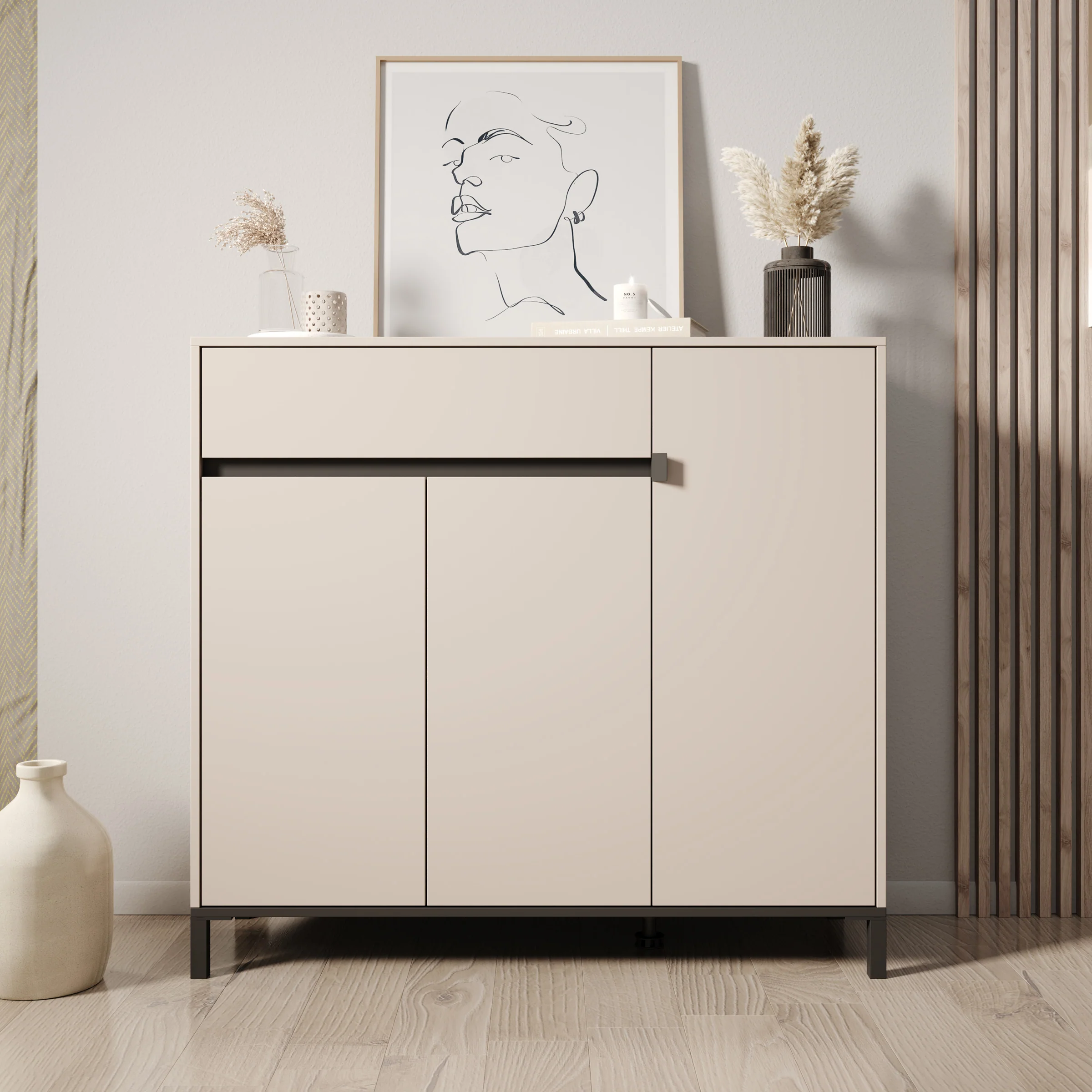 Finta - Schoenenkast - Beige - 119x40x110 cm - Image 3