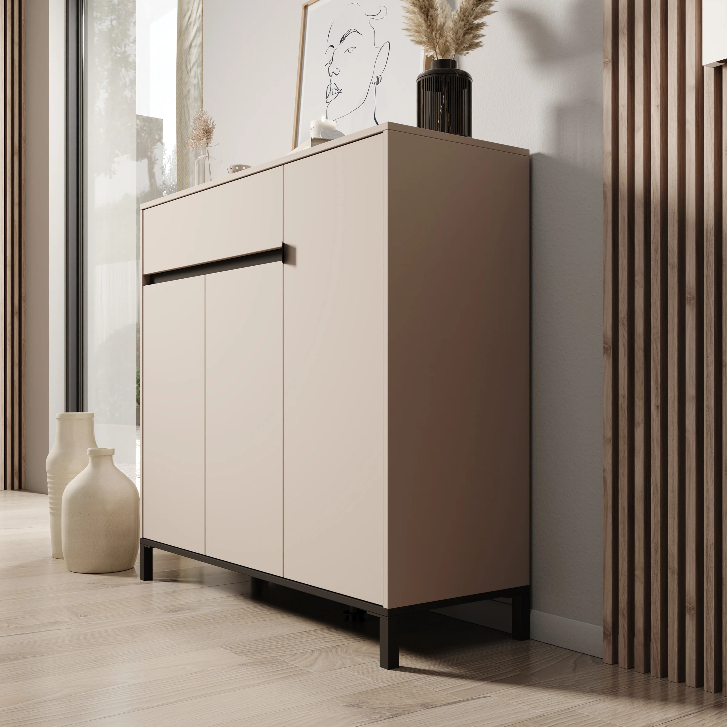 Finta - Schoenenkast - Beige - 119x40x110 cm - Image 4