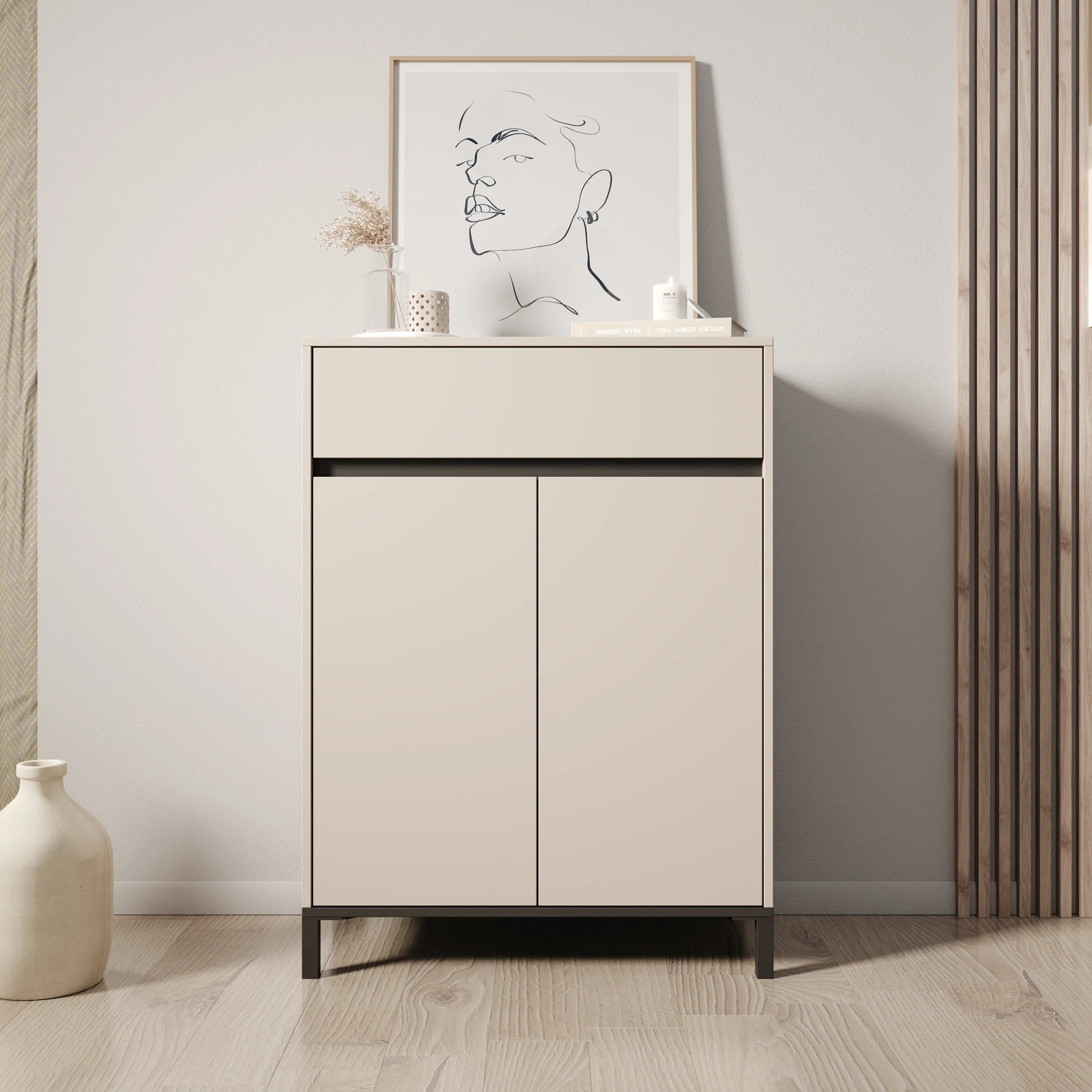 Finta - Schoenenkast - Beige - 80x40x110 cm - Image 3
