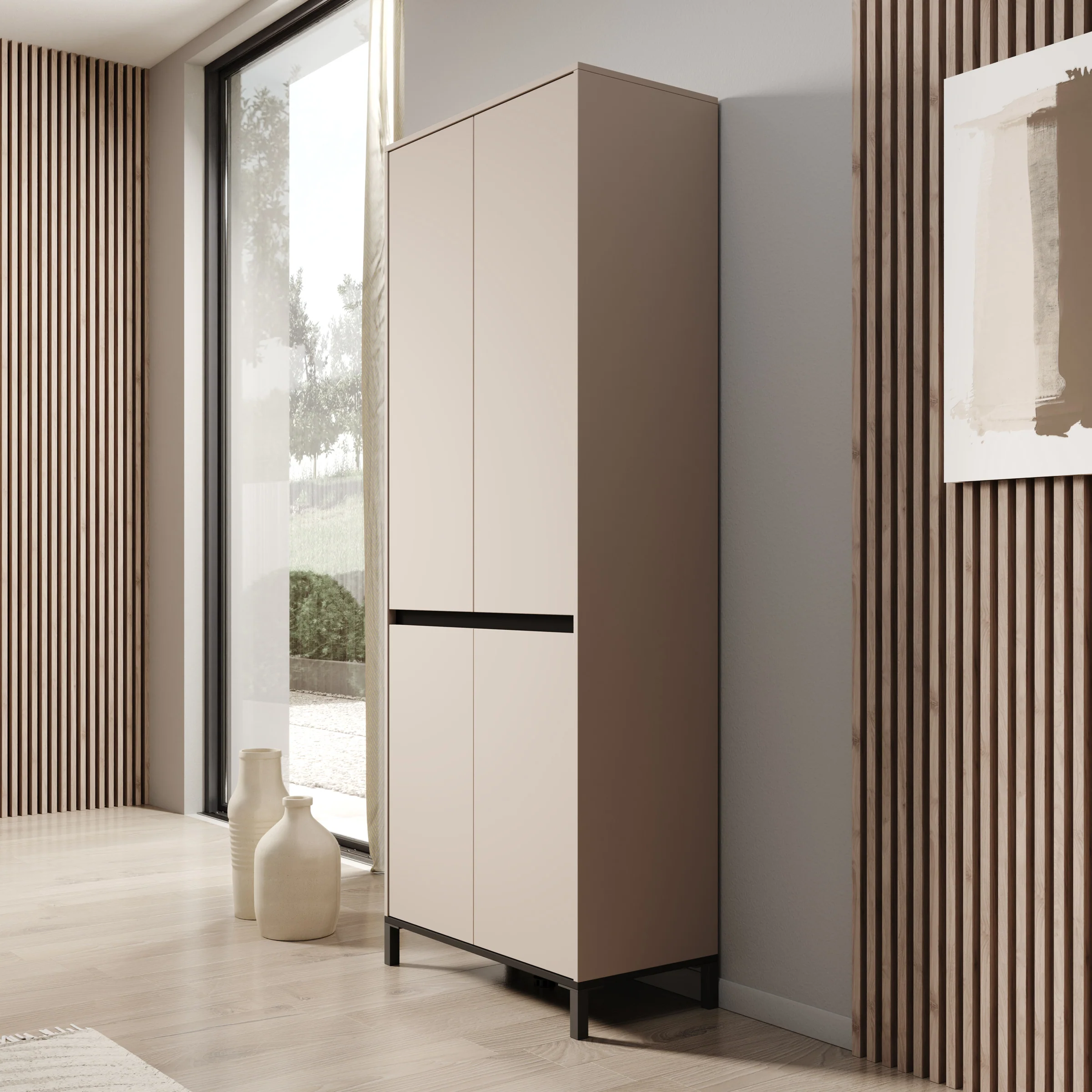 Finta - Schoenenkast - Beige - 80x40x206 cm - Image 4