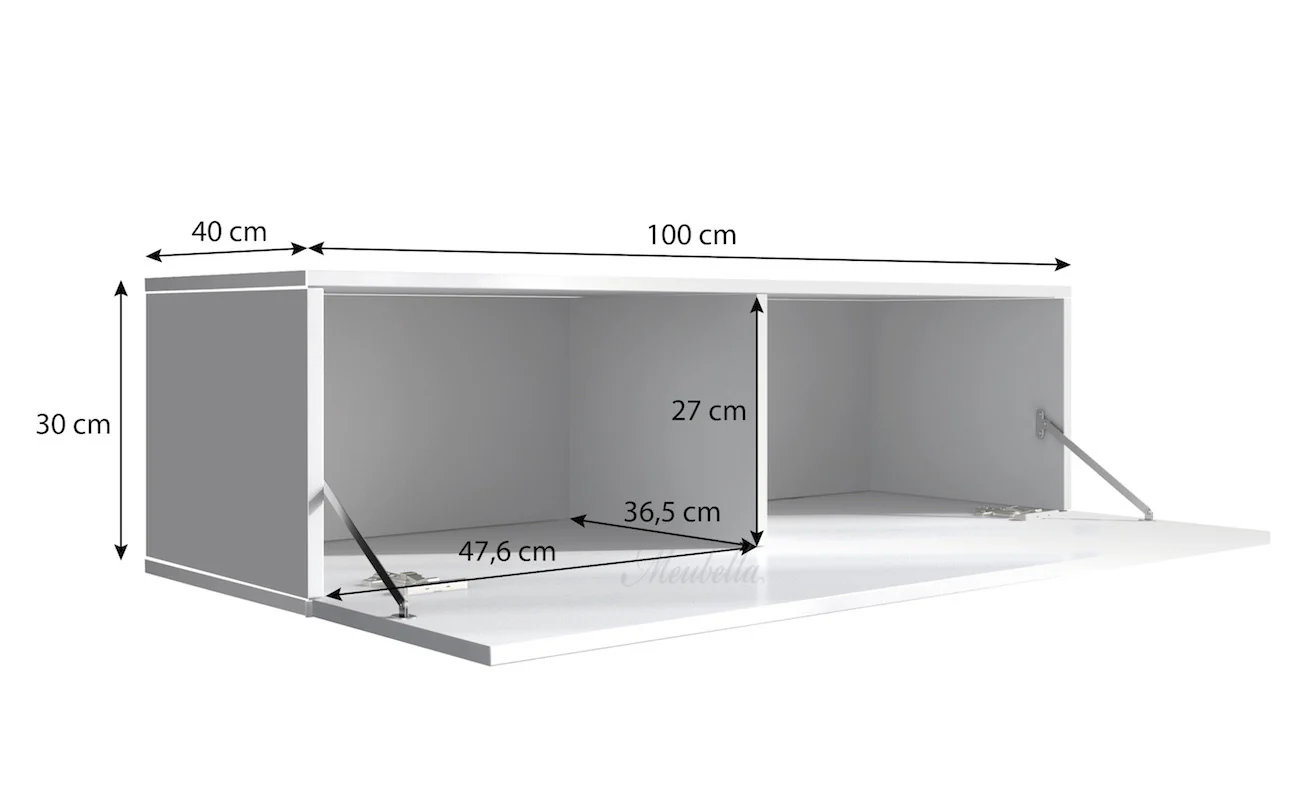 Flame - TV-Meubel - Mat zwart  - 100 cm - Image 5