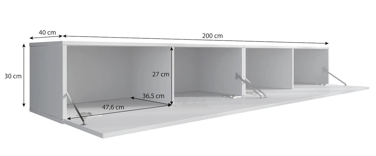 Flame - TV-Meubel - Mat zwart  - 200 cm - Image 5