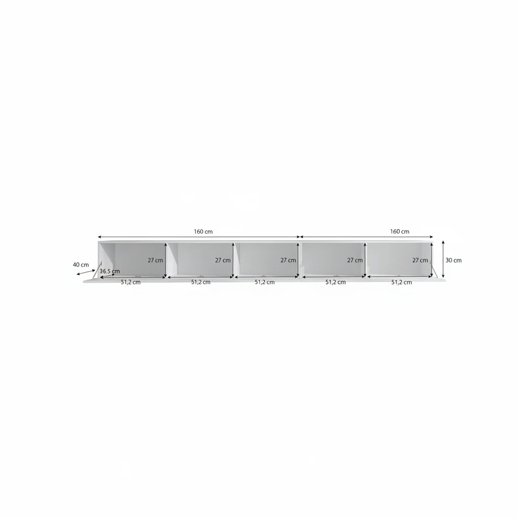 Flame - TV-Meubel - Mat zwart  - 320 cm - Image 5