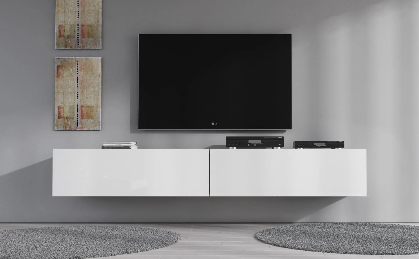 Flame - TV-Meubel - Wit - 200 cm - Image 4