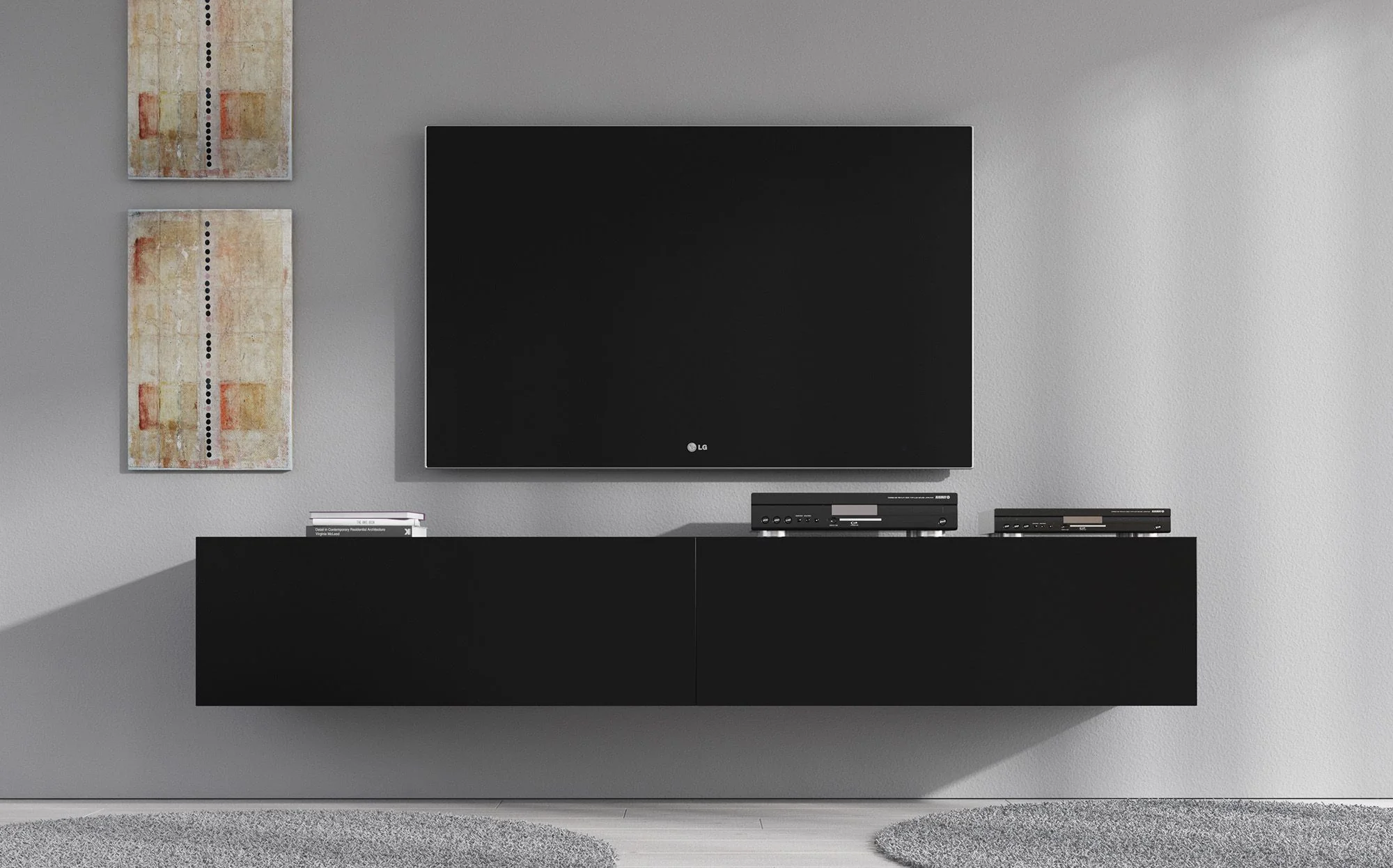 Flame XL - TV-Meubel - Mat zwart  - 180 cm - Image 2
