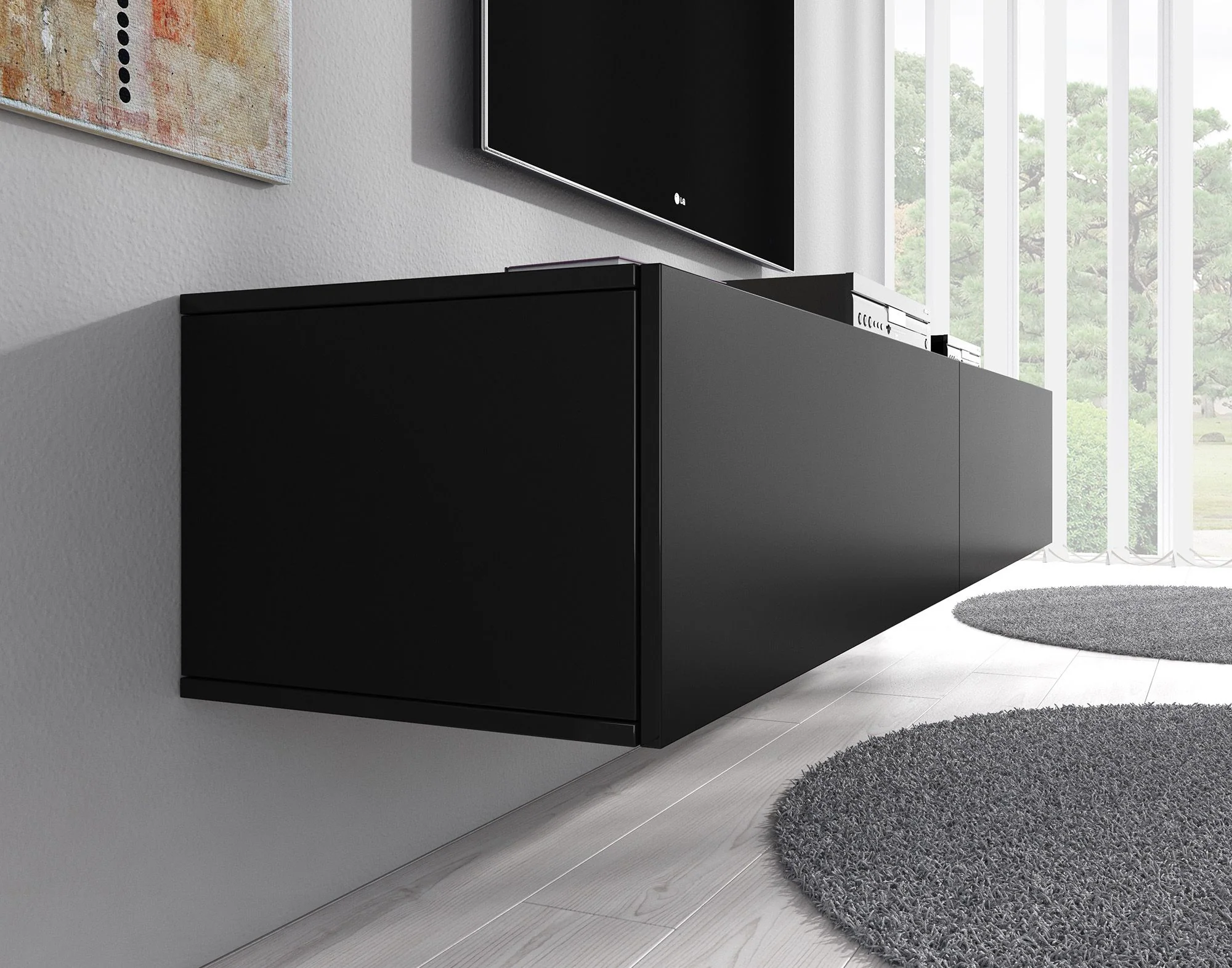 Flame XL - TV-Meubel - Mat zwart  - 180 cm - Image 4