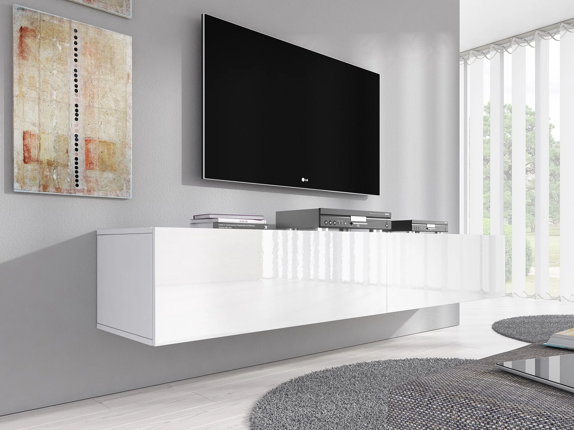 Flame XL - TV-Meubel - Wit - 180 cm