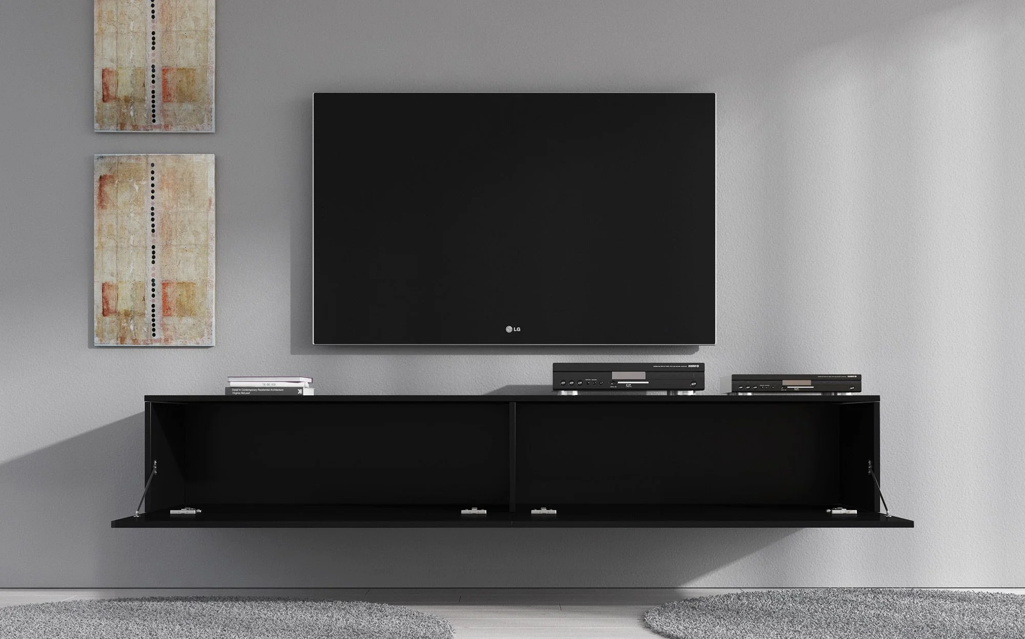 Flame XL - TV-Meubel - Zwart  - 180 cm - Image 2
