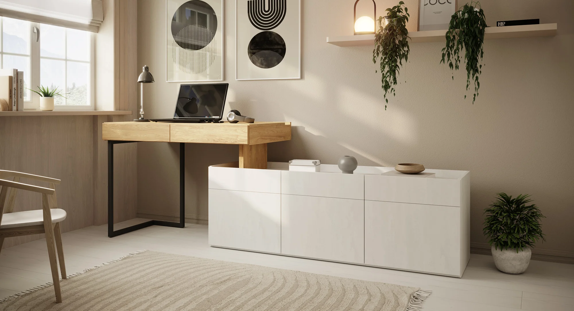 Floren - Bureau - Eiken - 239x61 cm