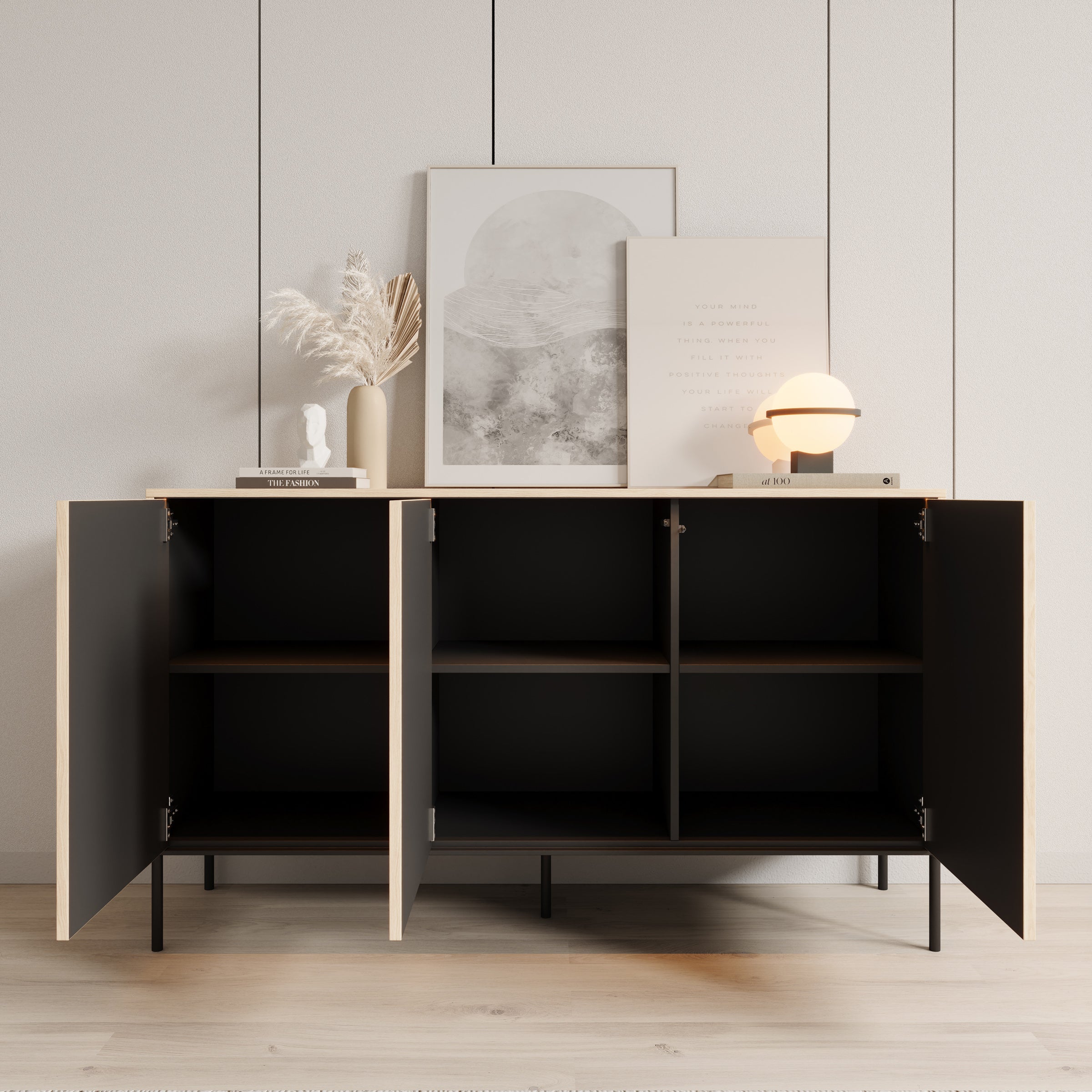 Fontello - Dressoir - Eikenpatroon - 167x40x85 cm - Image 2