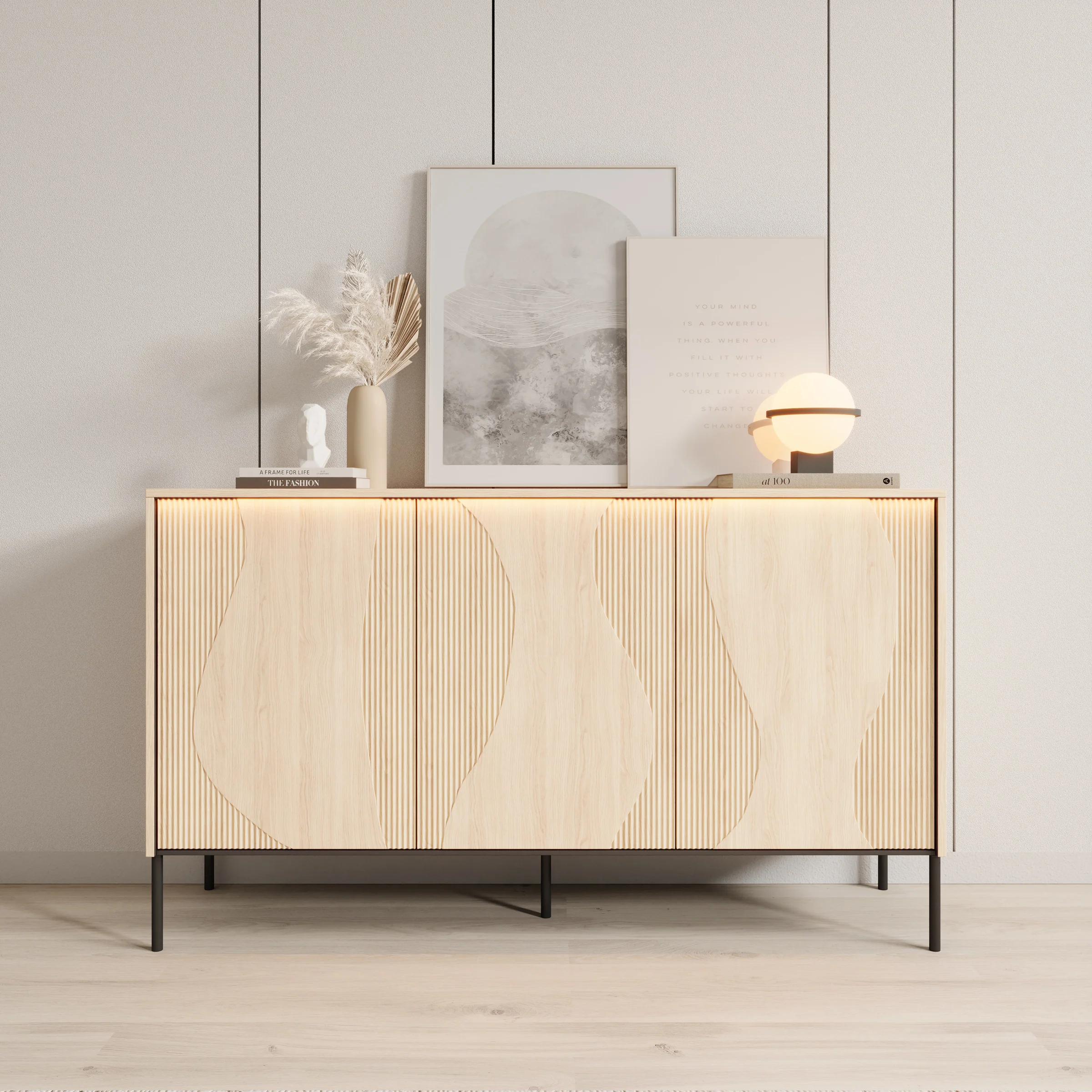 Fontello - Dressoir - Eikenpatroon - 167x40x85 cm - Image 3
