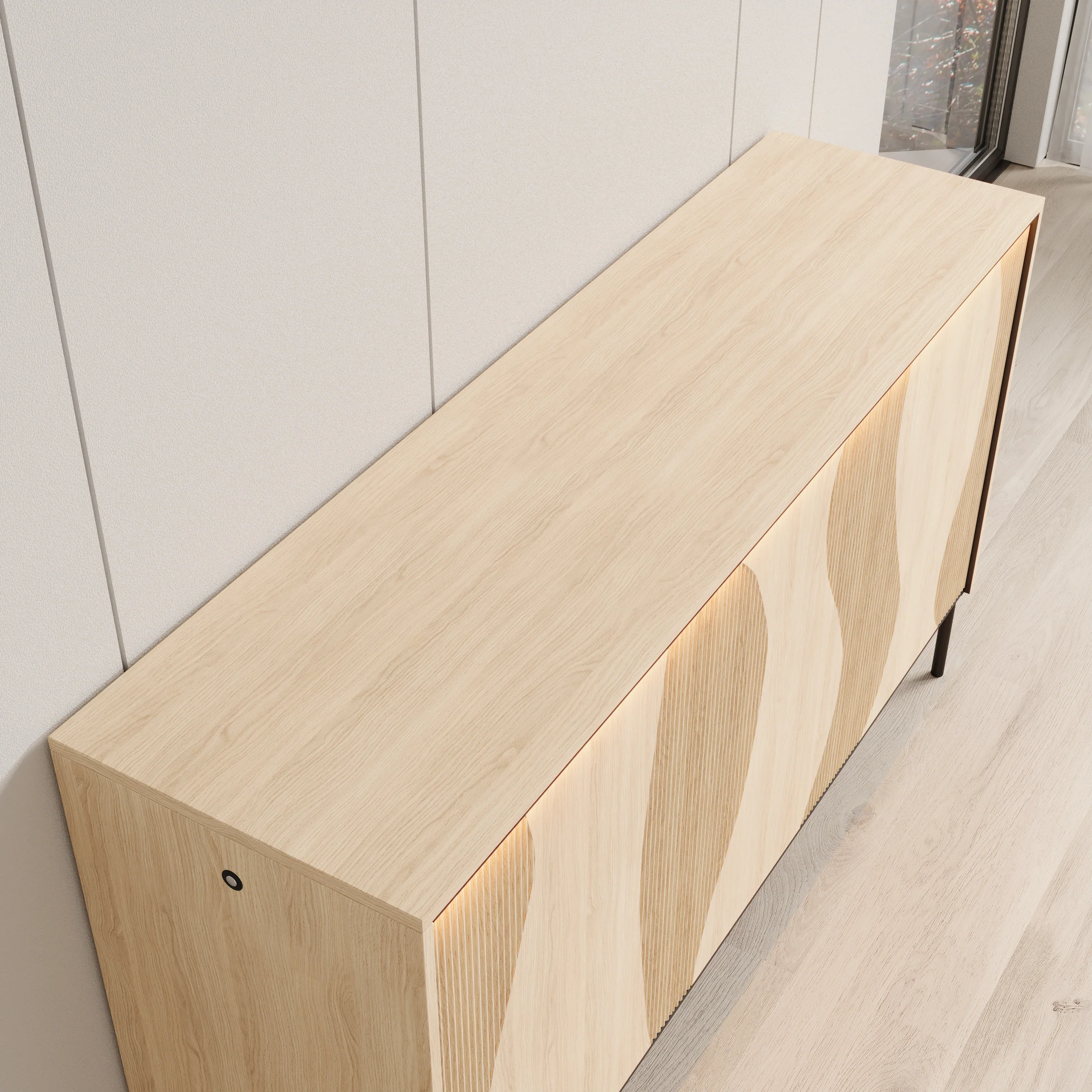 Fontello - Dressoir - Eikenpatroon - 167x40x85 cm - Image 5