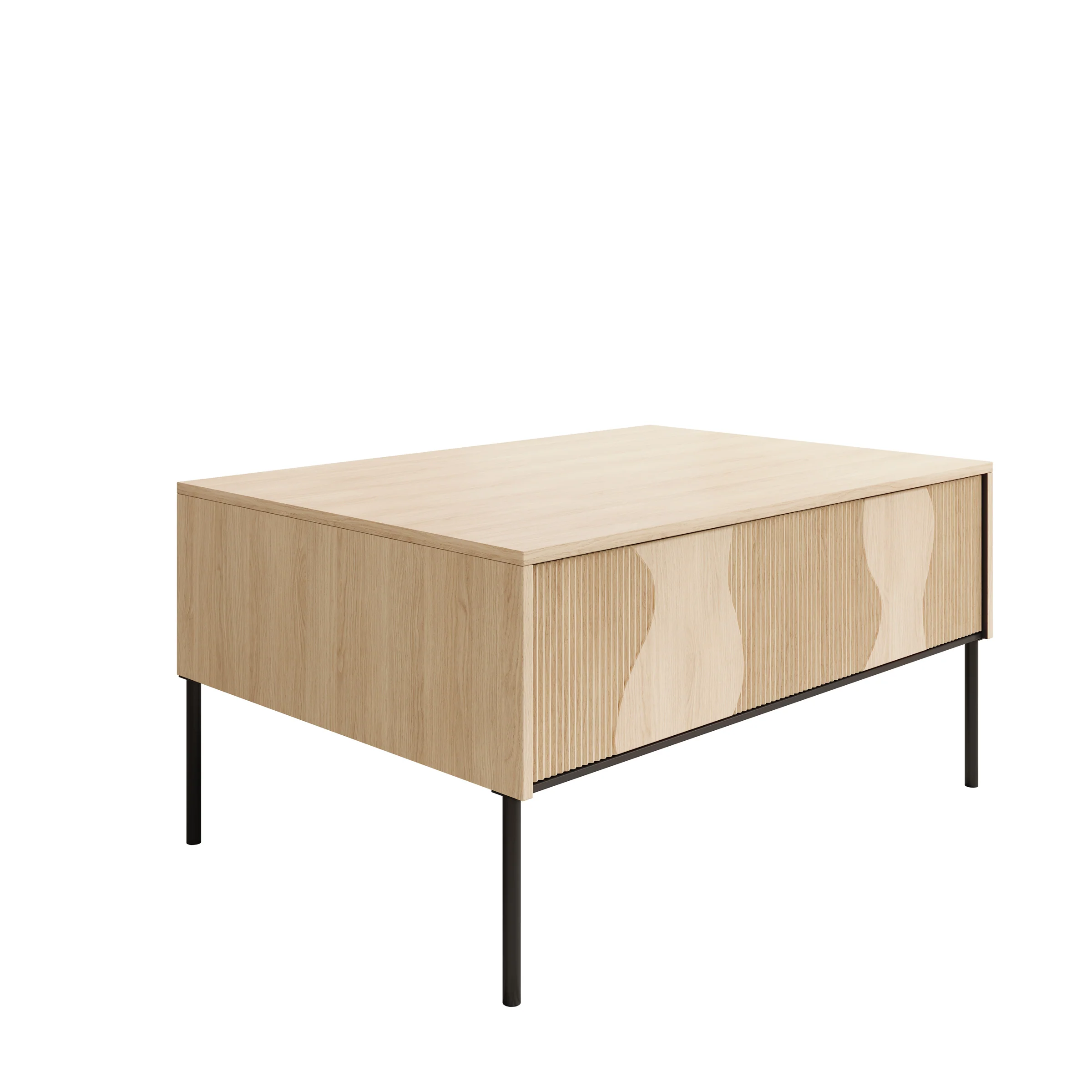 Fontello - Salontafel met opbergruimte - Eikenpatroon - 100x70x51 cm - Image 6