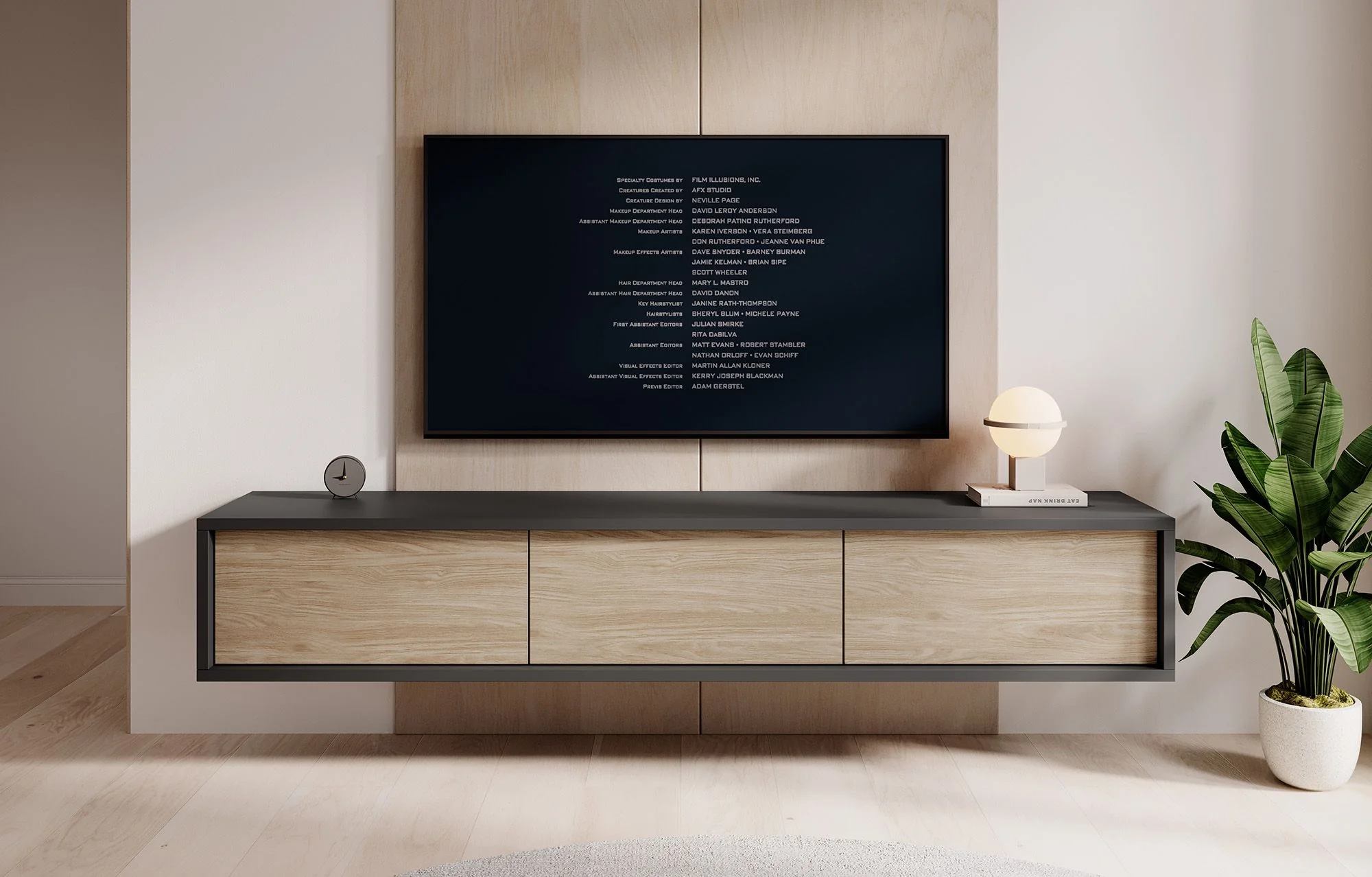 Fortunato - TV-Meubel - Antraciet/eiken - 180 cm - Image 3
