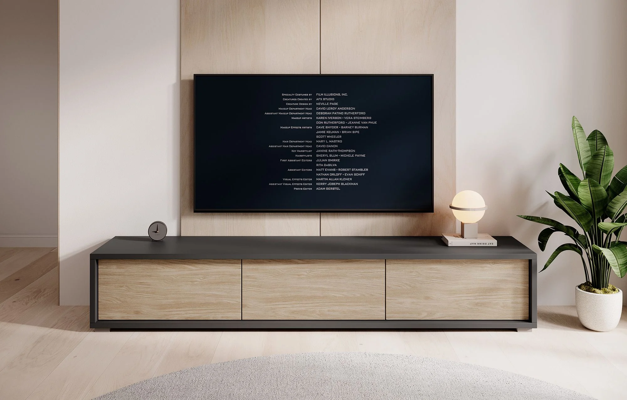 Fortunato - TV-Meubel - Antraciet/eiken - 180 cm - Image 4